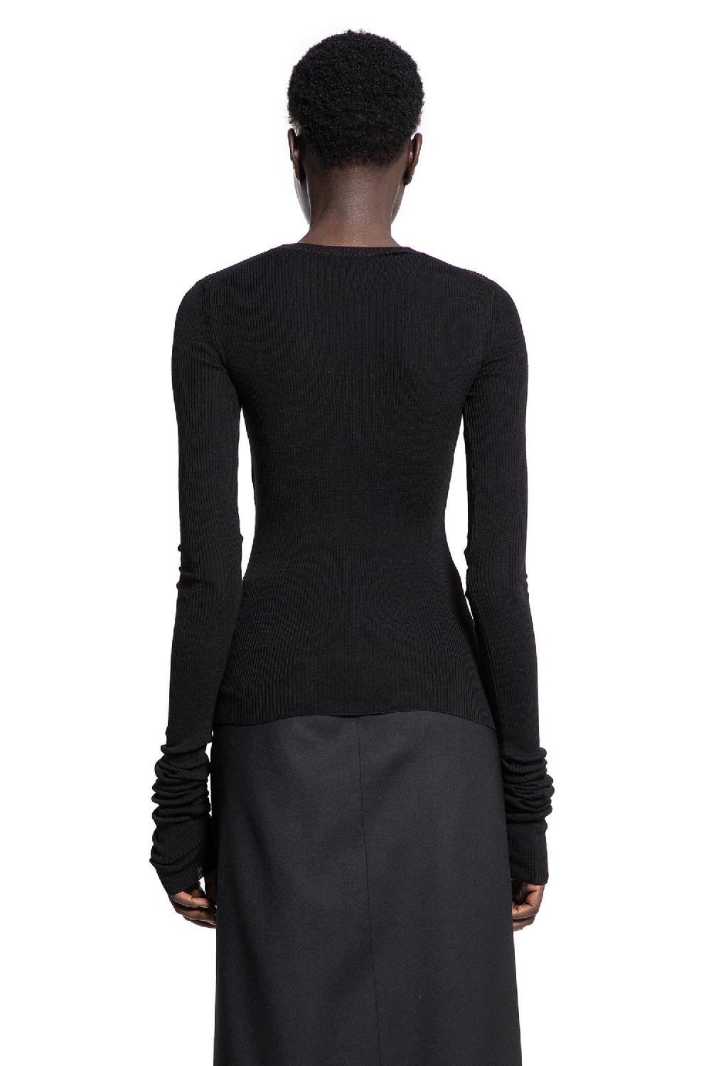Antonioli ANN DEMEULEMEESTER WOMAN BLACK KNITWEAR Offerta speciale