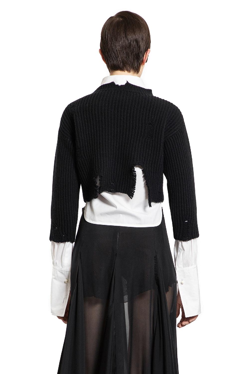 Antonioli ANN DEMEULEMEESTER WOMAN BLACK KNITWEAR Grande vendita