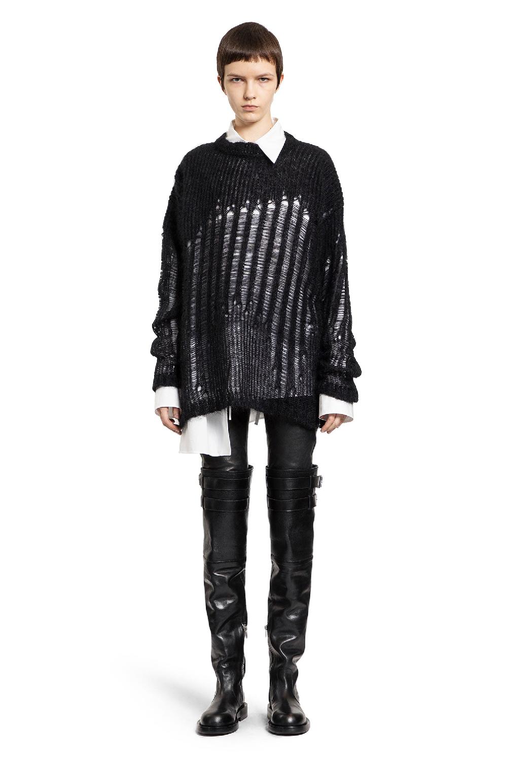 Antonioli ANN DEMEULEMEESTER WOMAN BLACK KNITWEAR Flash Sale