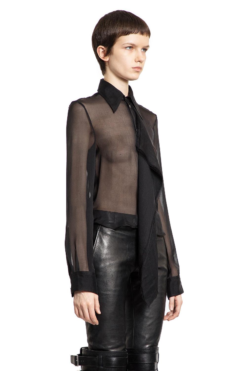 Antonioli ANN DEMEULEMEESTER WOMAN BLACK SHIRTS Offerta Giorno del Papà