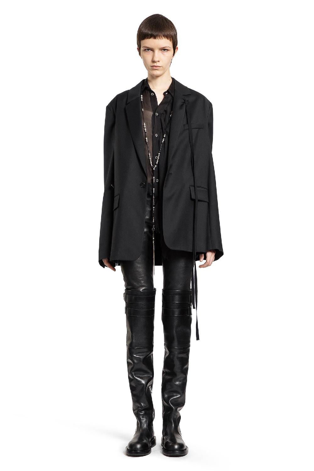Antonioli ANN DEMEULEMEESTER WOMAN BLACK SHIRTS Offerta Giorno del Papà