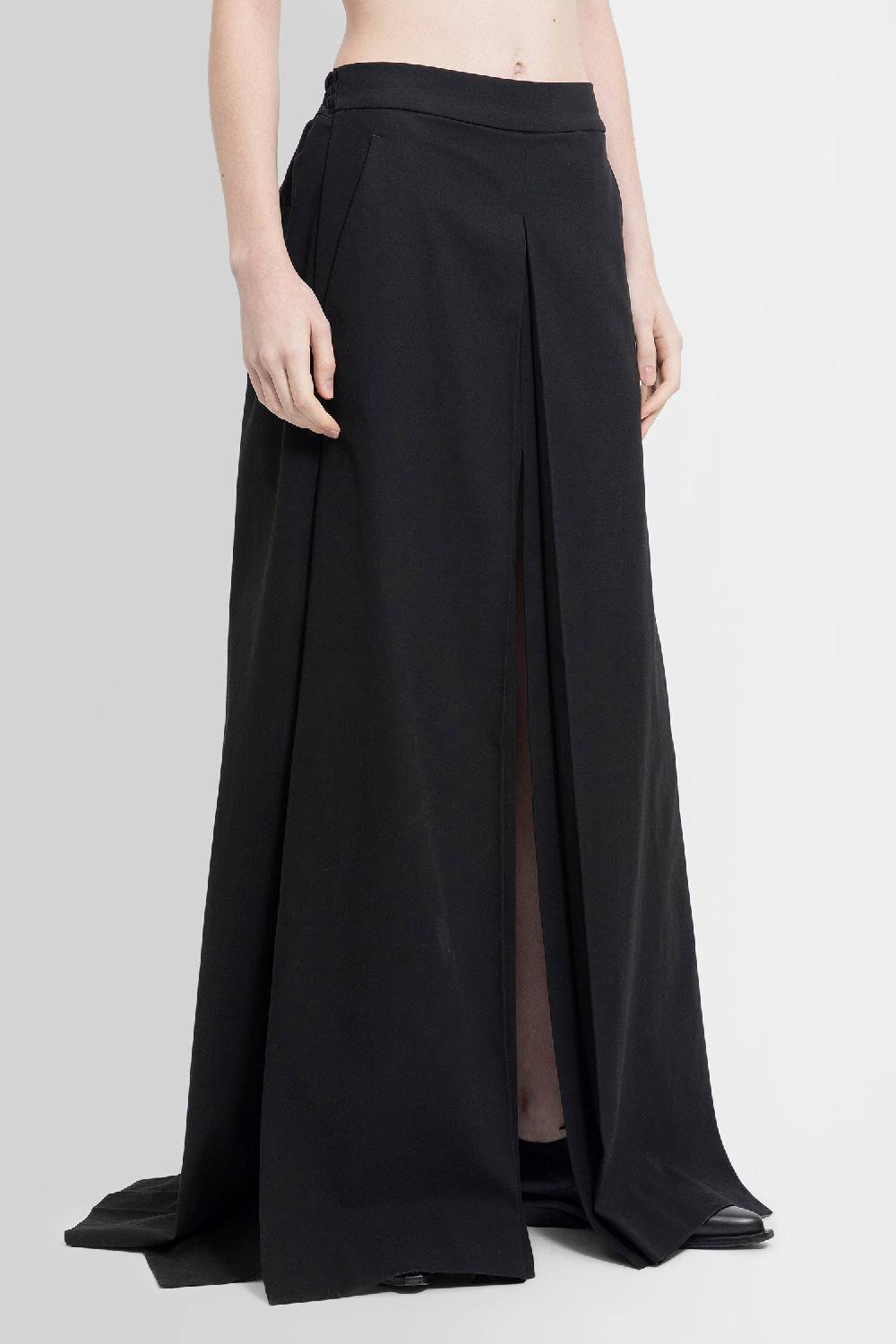 Antonioli ANN DEMEULEMEESTER WOMAN BLACK SKIRTS Vendita calda