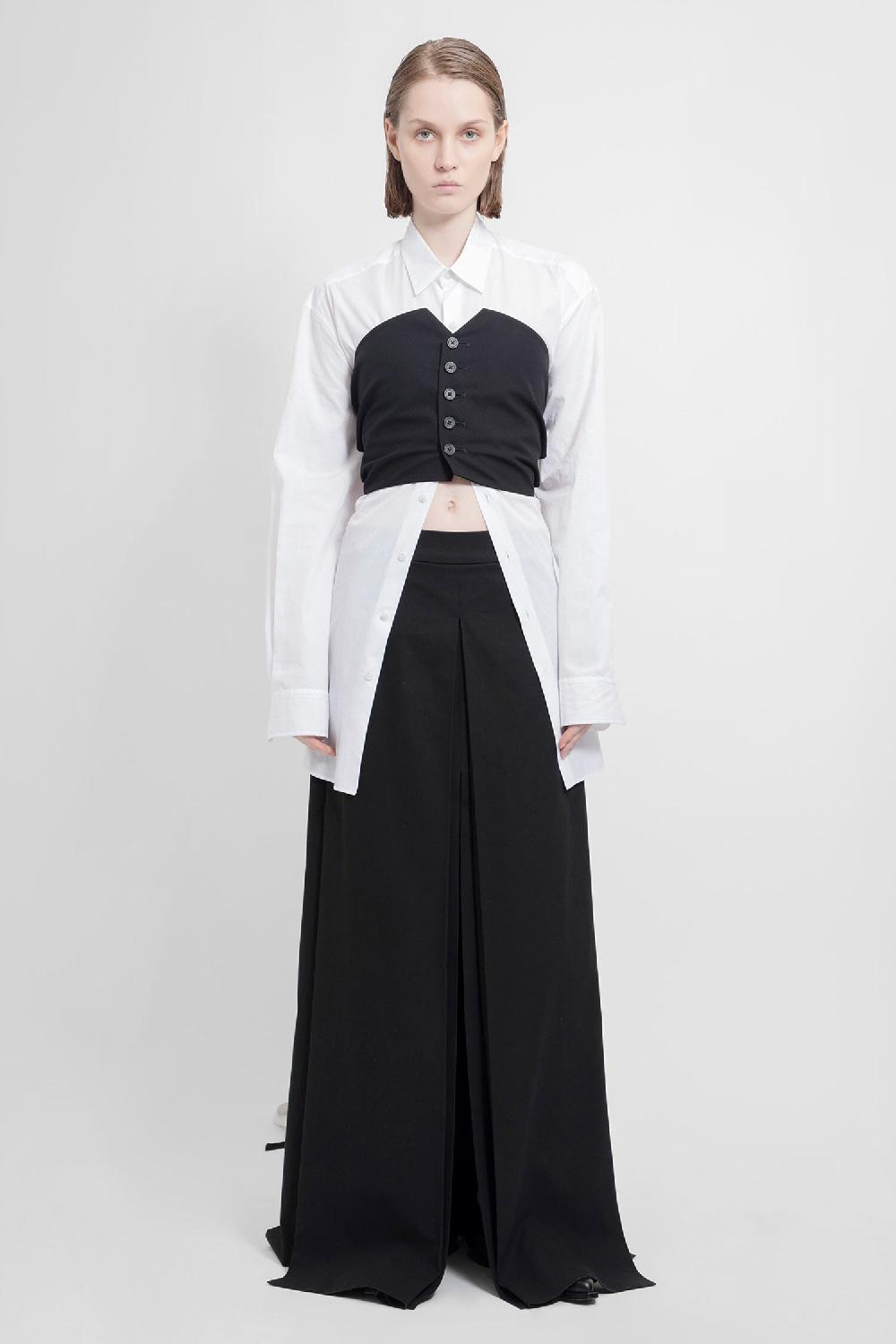 Antonioli ANN DEMEULEMEESTER WOMAN BLACK SKIRTS Vendita calda