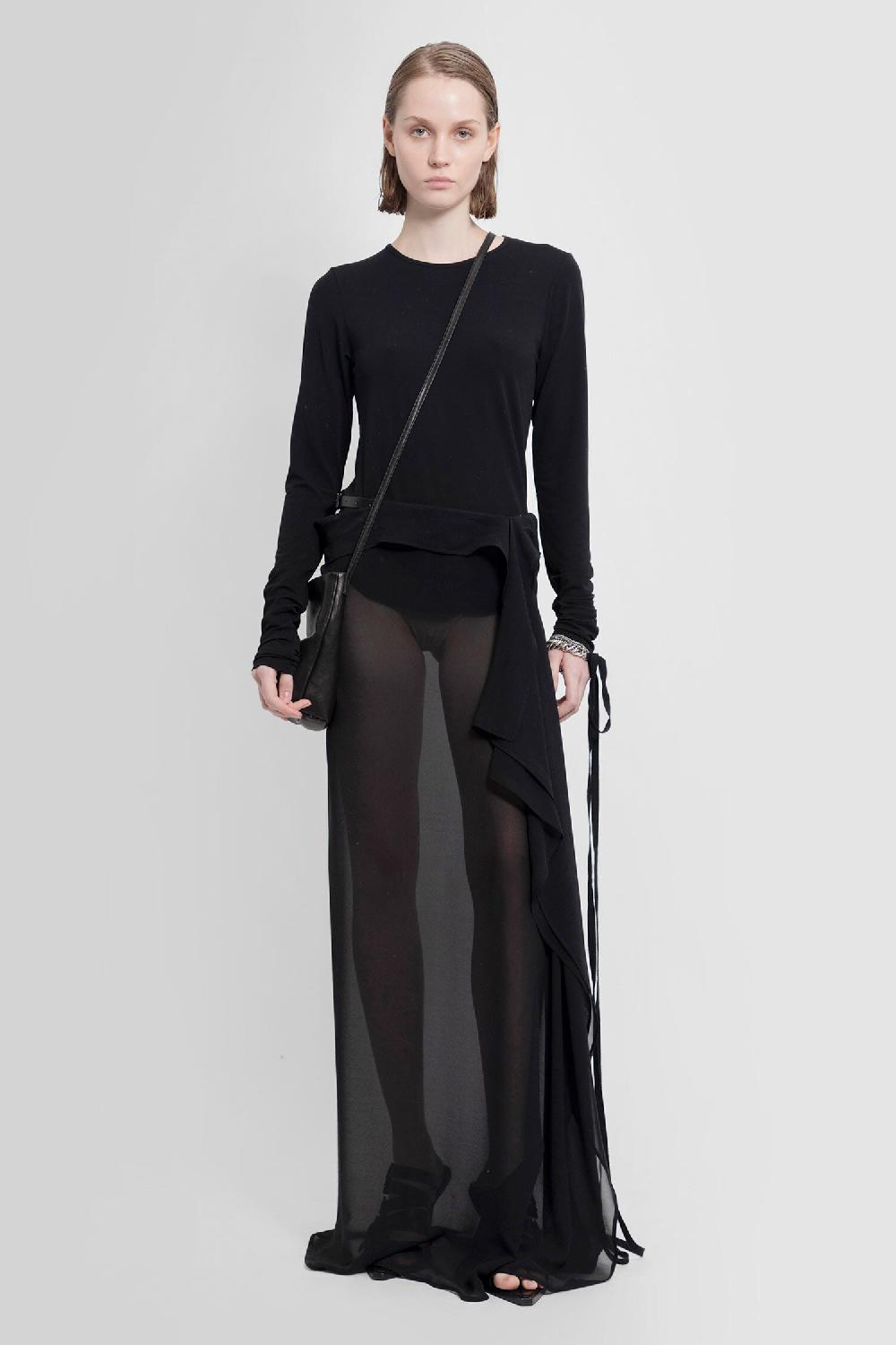 Antonioli ANN DEMEULEMEESTER WOMAN BLACK SKIRTS Offerta migliore