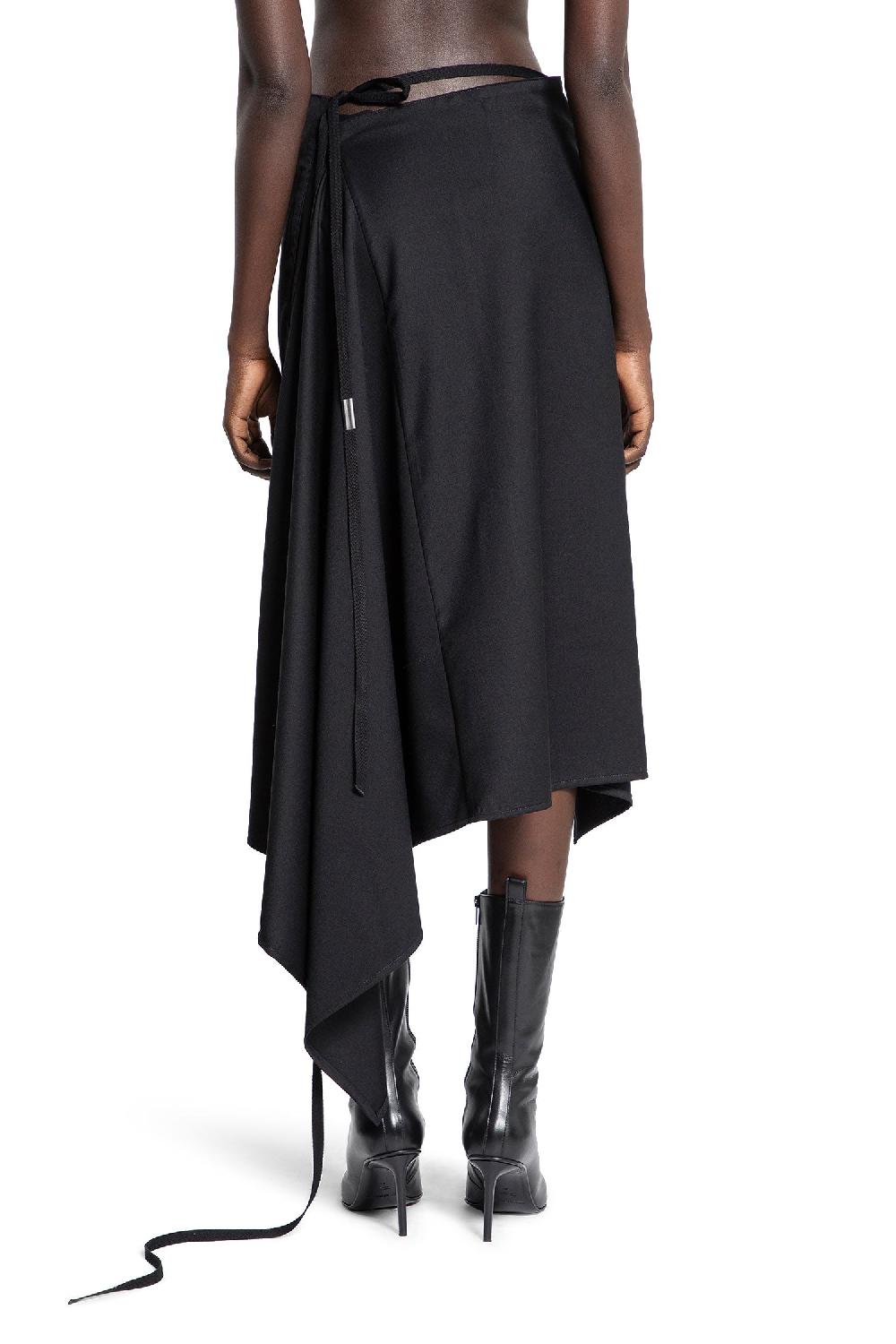 Antonioli ANN DEMEULEMEESTER WOMAN BLACK SKIRTS Offerte esclusive