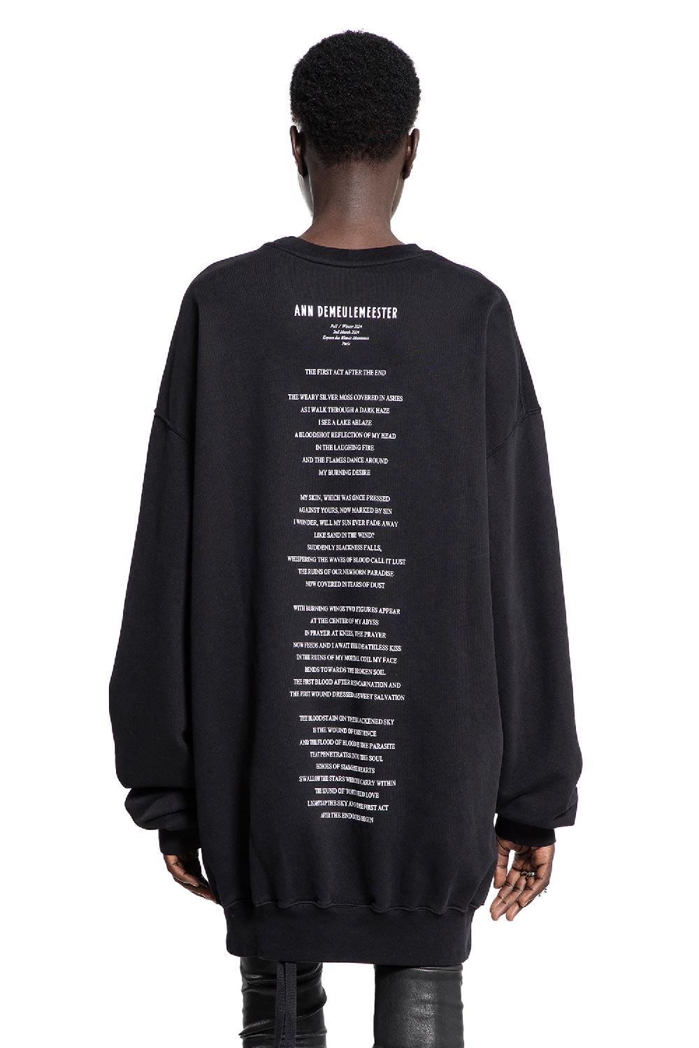 Antonioli ANN DEMEULEMEESTER WOMAN BLACK SWEATSHIRTS Offerte stagionali