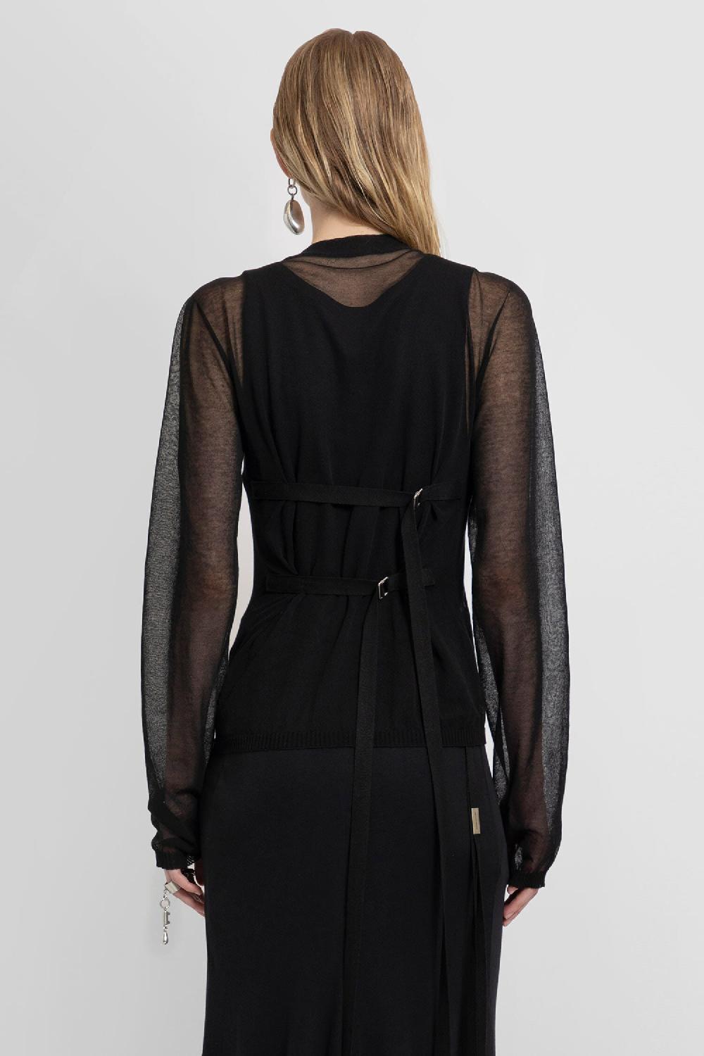 Antonioli ANN DEMEULEMEESTER WOMAN BLACK T-SHIRTS & TANK TOPS Liquidazione