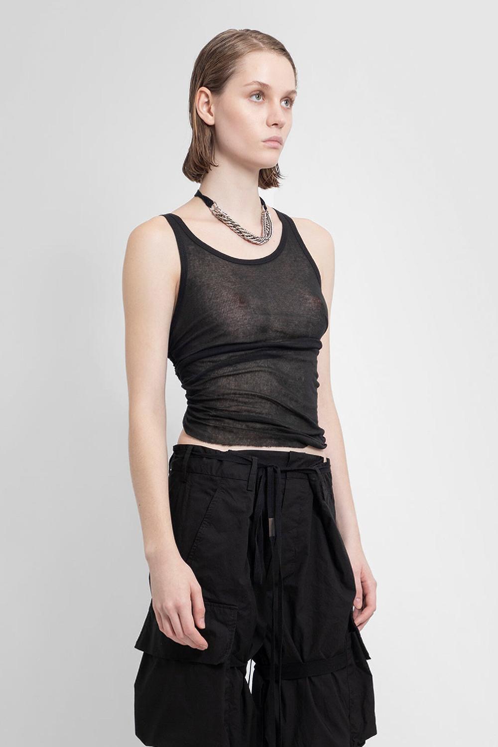 Antonioli ANN DEMEULEMEESTER WOMAN BLACK T-SHIRTS & TANK TOPS Offerte giornaliere