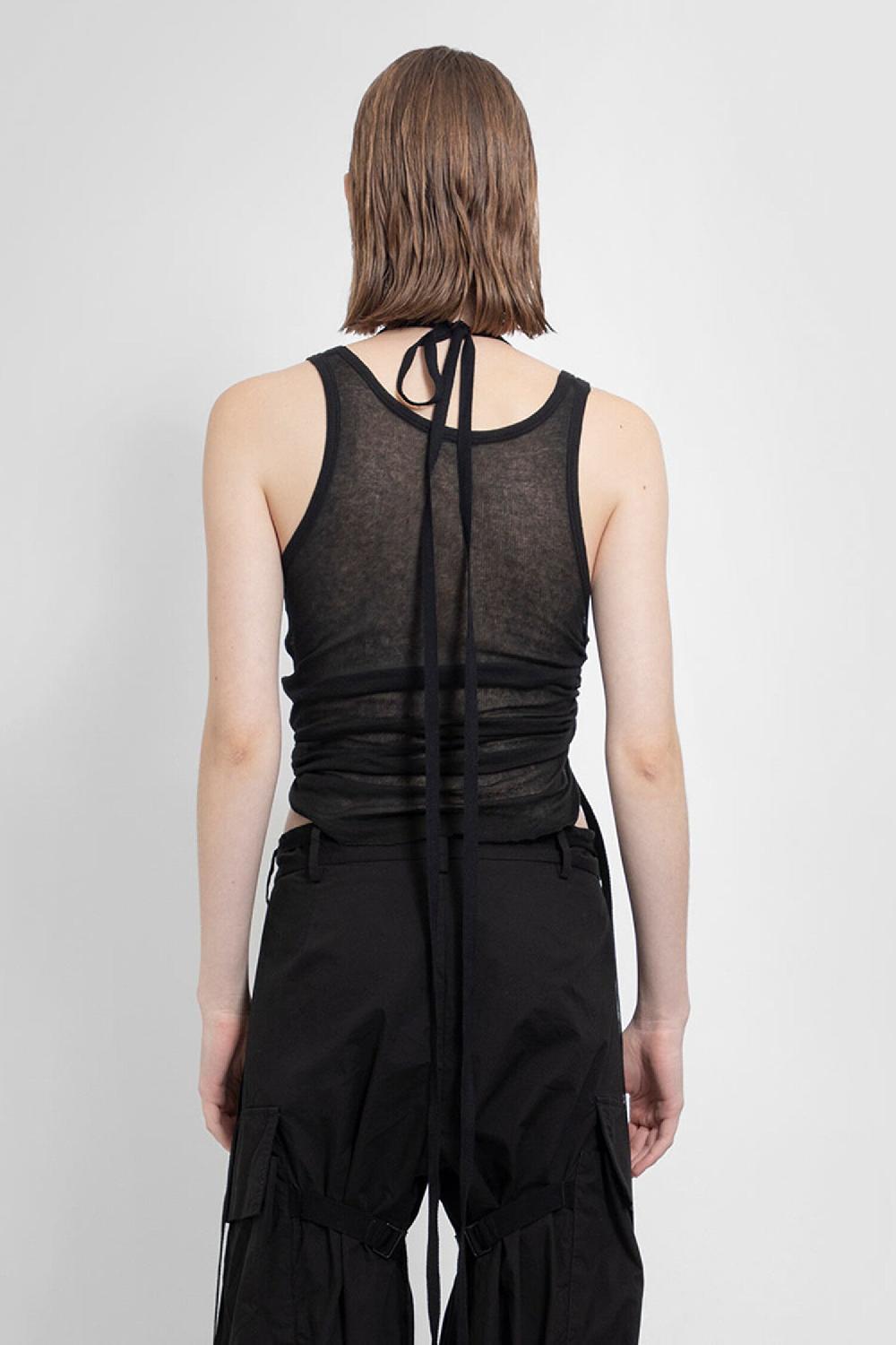 Antonioli ANN DEMEULEMEESTER WOMAN BLACK T-SHIRTS & TANK TOPS Offerte giornaliere