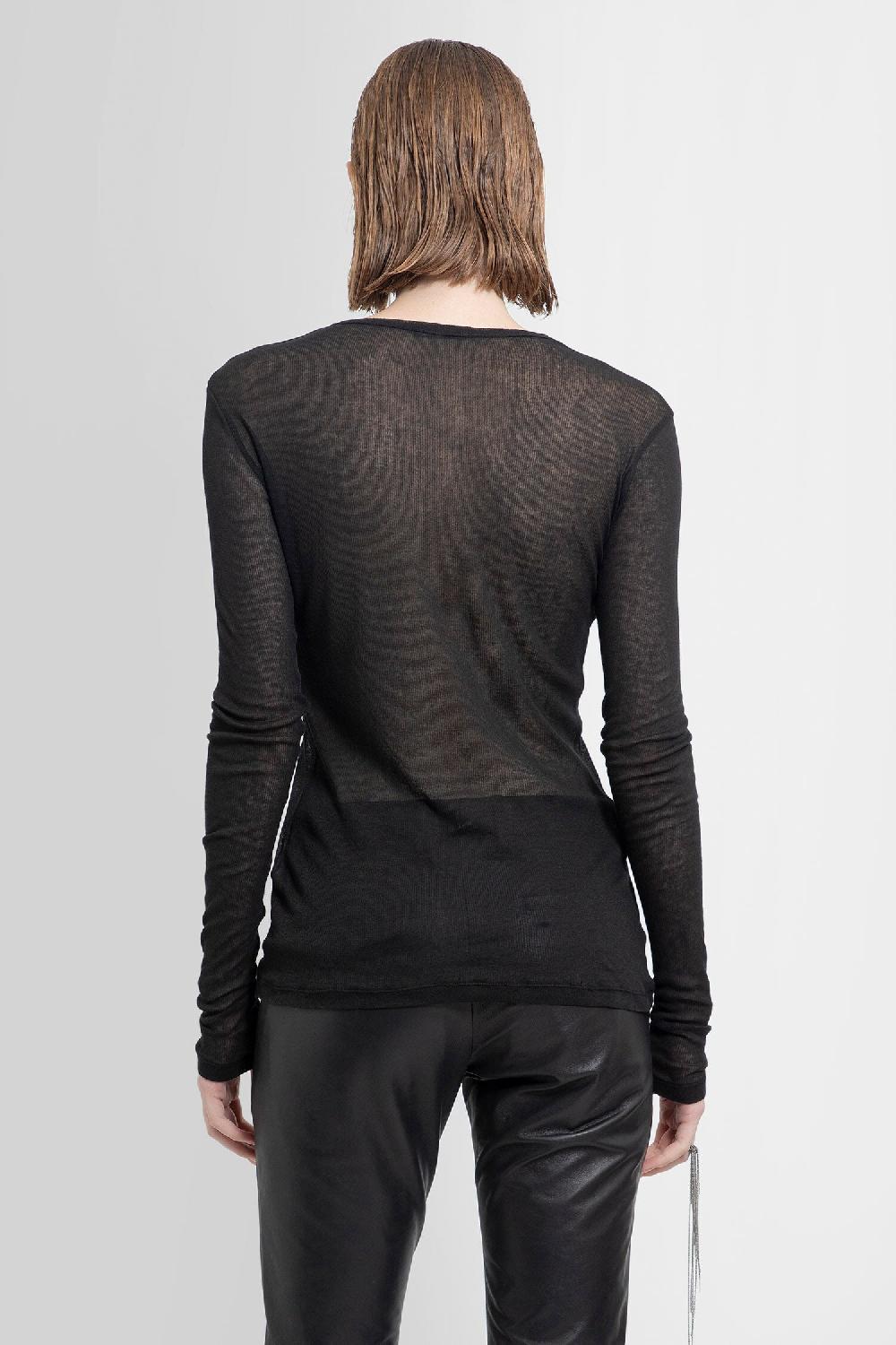 Antonioli ANN DEMEULEMEESTER WOMAN BLACK T-SHIRTS & TANK TOPS Offerte speciali