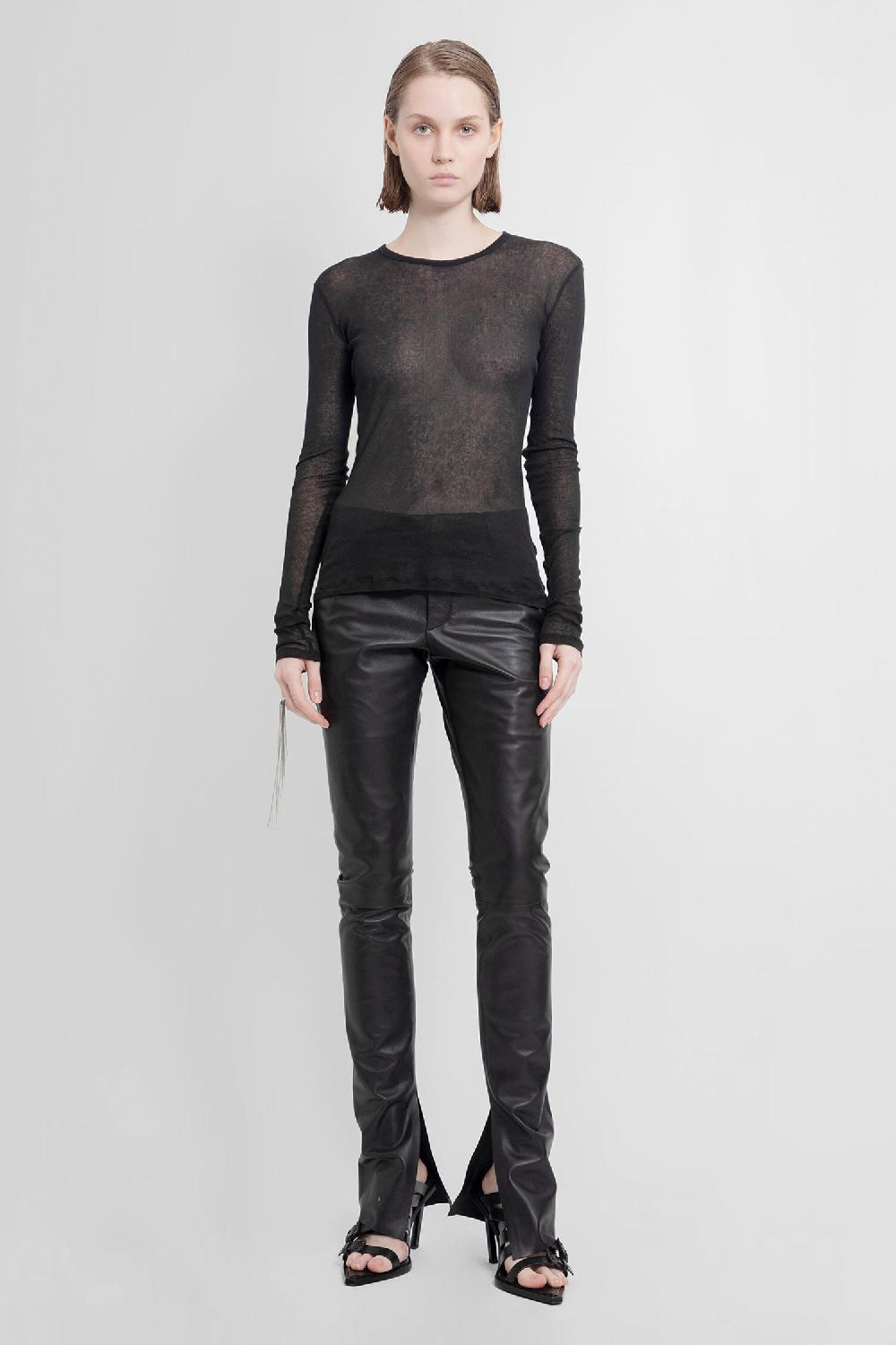 Antonioli ANN DEMEULEMEESTER WOMAN BLACK T-SHIRTS & TANK TOPS Offerte speciali