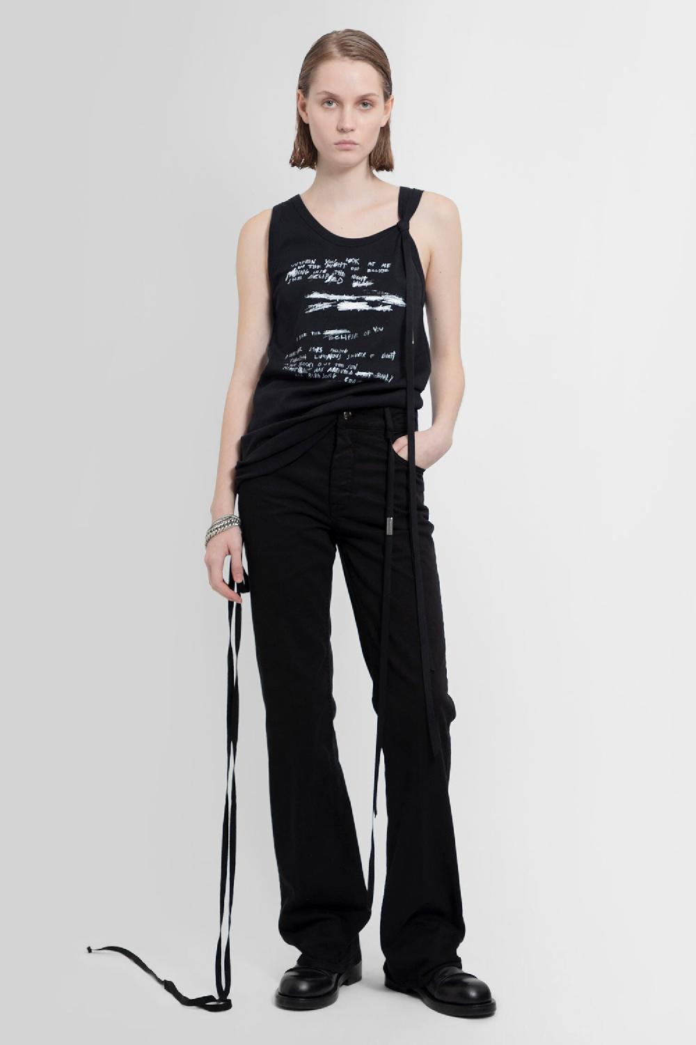 Antonioli ANN DEMEULEMEESTER WOMAN BLACK T-SHIRTS & TANK TOPS Enormi risparmi