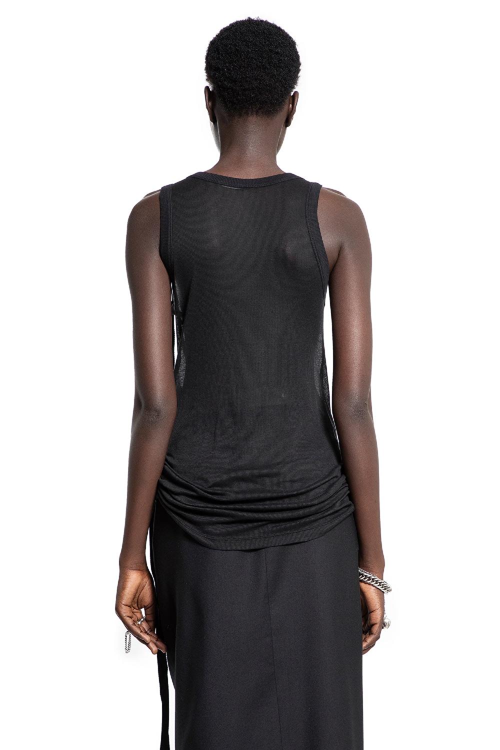 Antonioli ANN DEMEULEMEESTER WOMAN BLACK T-SHIRTS & TANK TOPS Sconti VIP
