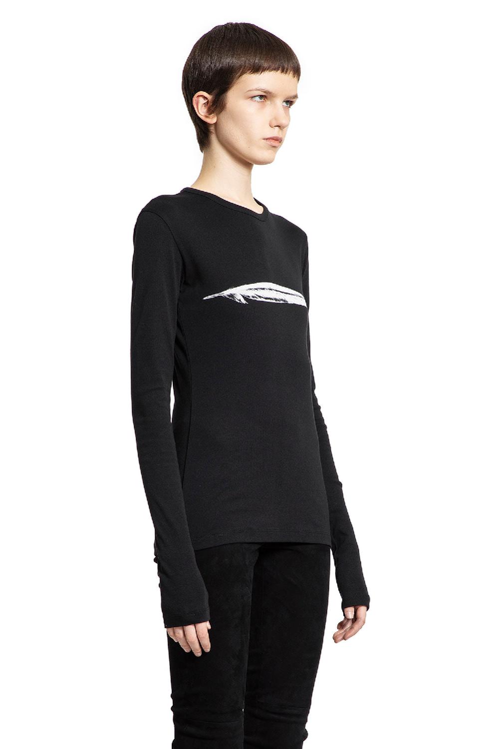 Antonioli ANN DEMEULEMEESTER WOMAN BLACK T-SHIRTS & TANK TOPS Super Saving Price