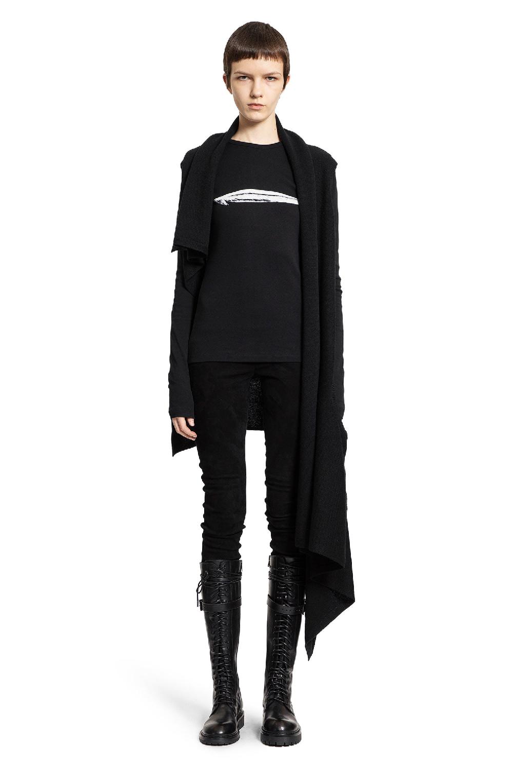 Antonioli ANN DEMEULEMEESTER WOMAN BLACK T-SHIRTS & TANK TOPS Super Saving Price