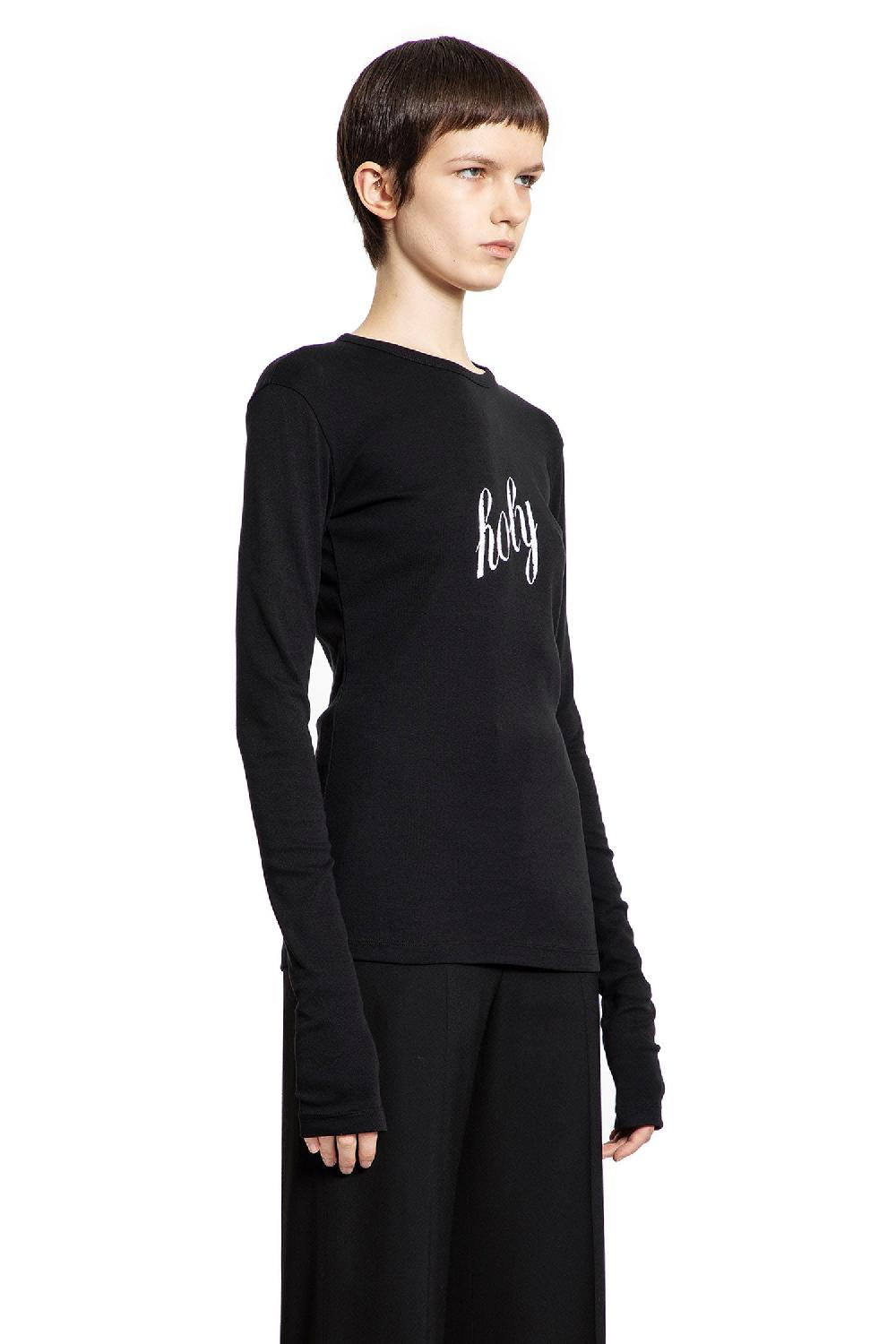 Antonioli ANN DEMEULEMEESTER WOMAN BLACK T-SHIRTS & TANK TOPS Offerta settimanale