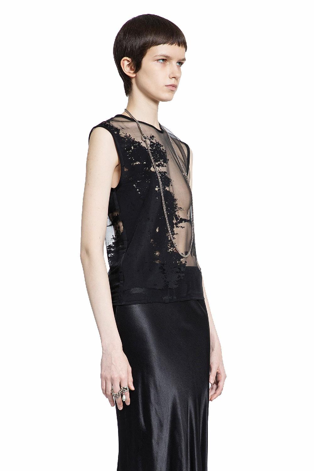 Antonioli ANN DEMEULEMEESTER WOMAN BLACK TOPS Ultimi tre giorni