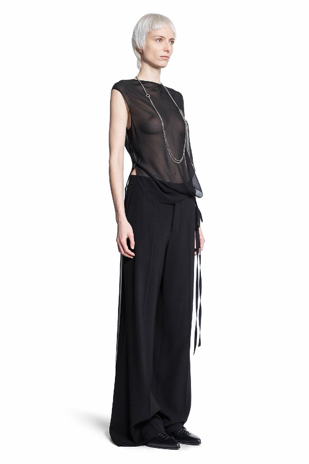 Antonioli ANN DEMEULEMEESTER WOMAN BLACK TOPS Latest stili