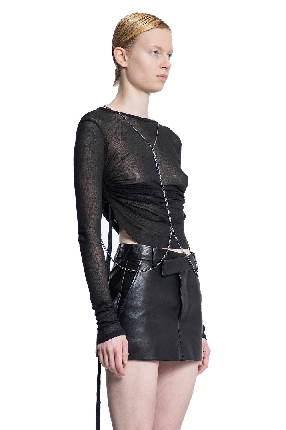 Antonioli ANN DEMEULEMEESTER WOMAN BLACK TOPS Ultimo giorno