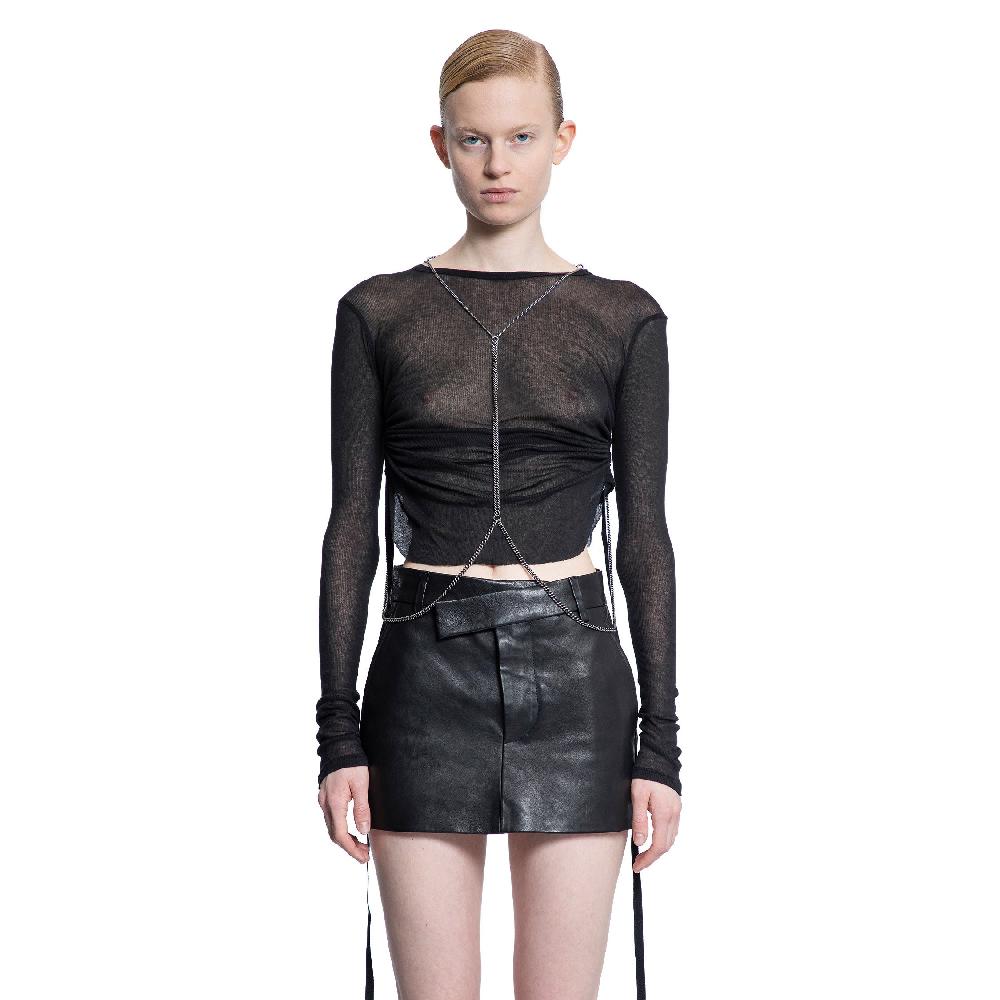 Antonioli ANN DEMEULEMEESTER WOMAN BLACK TOPS Ultimo giorno