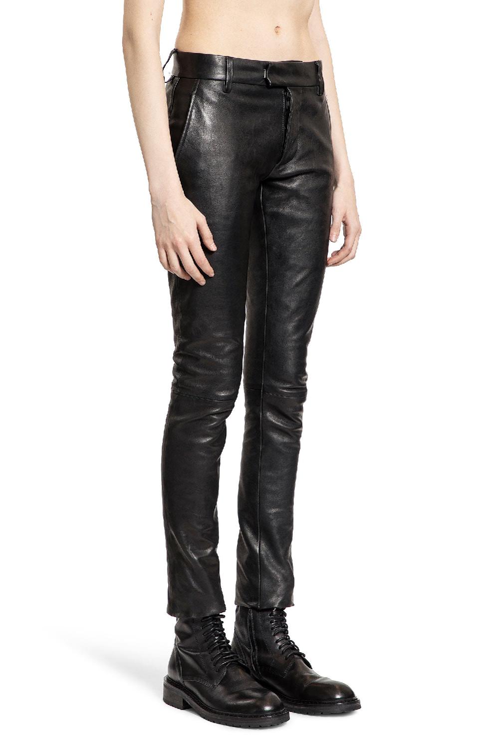 Antonioli ANN DEMEULEMEESTER WOMAN BLACK TROUSERS Sostegno trimestrale