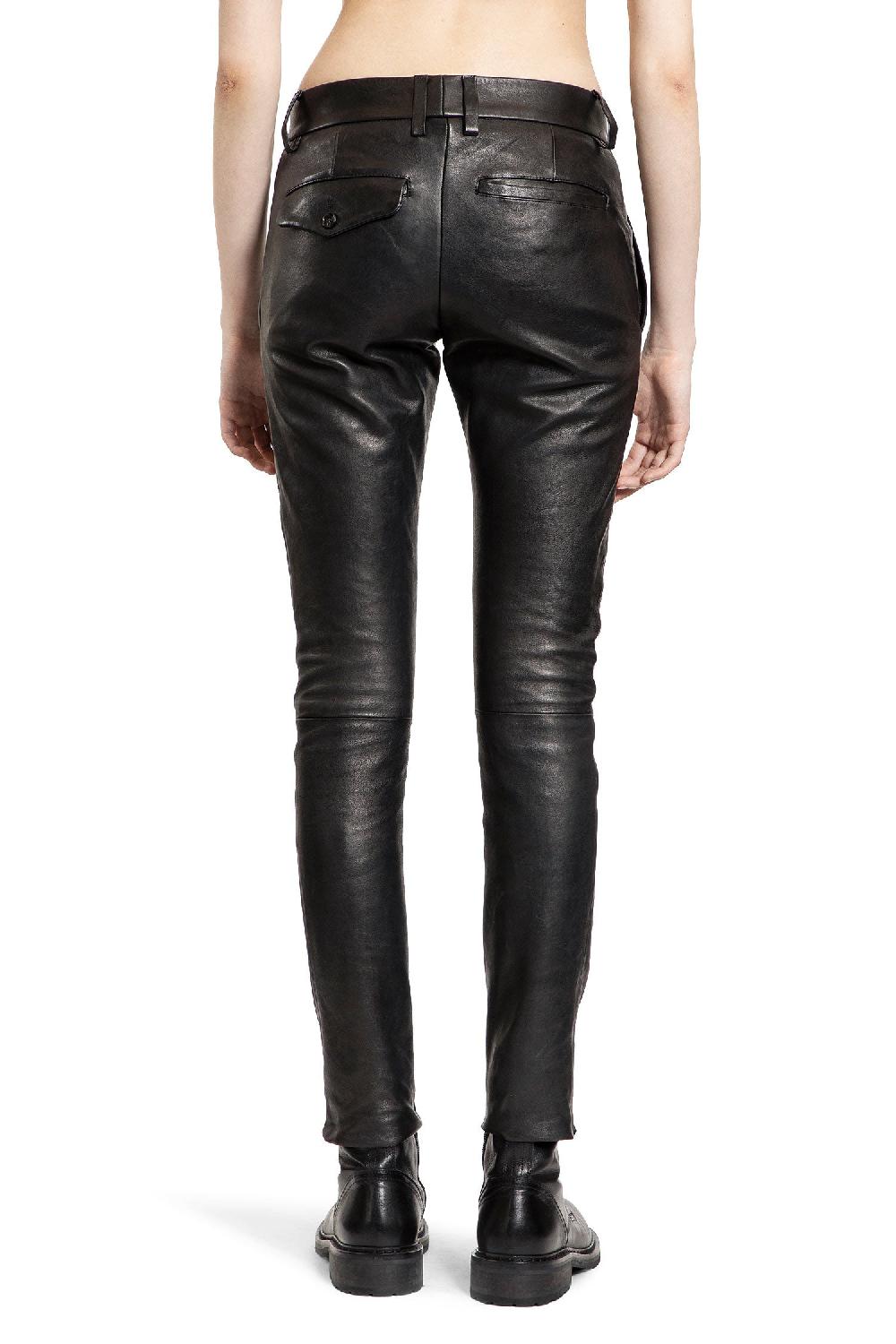 Antonioli ANN DEMEULEMEESTER WOMAN BLACK TROUSERS Sostegno trimestrale