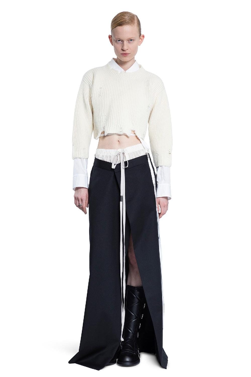 Antonioli ANN DEMEULEMEESTER WOMAN OFF-WHITE KNITWEAR Sconti questo mese