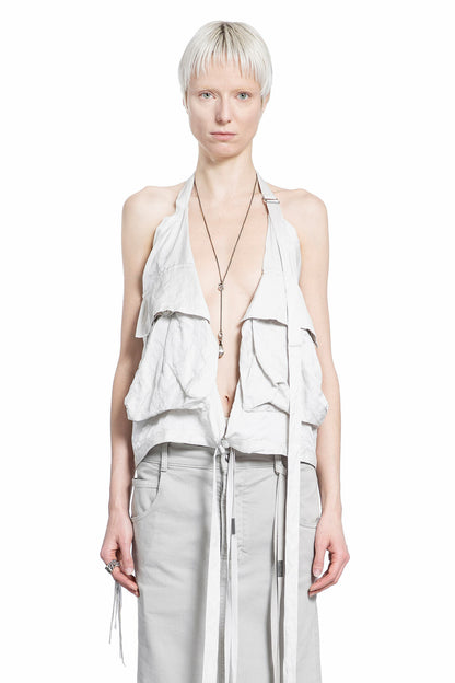 Antonioli ANN DEMEULEMEESTER WOMAN OFF-WHITE VESTS Italia