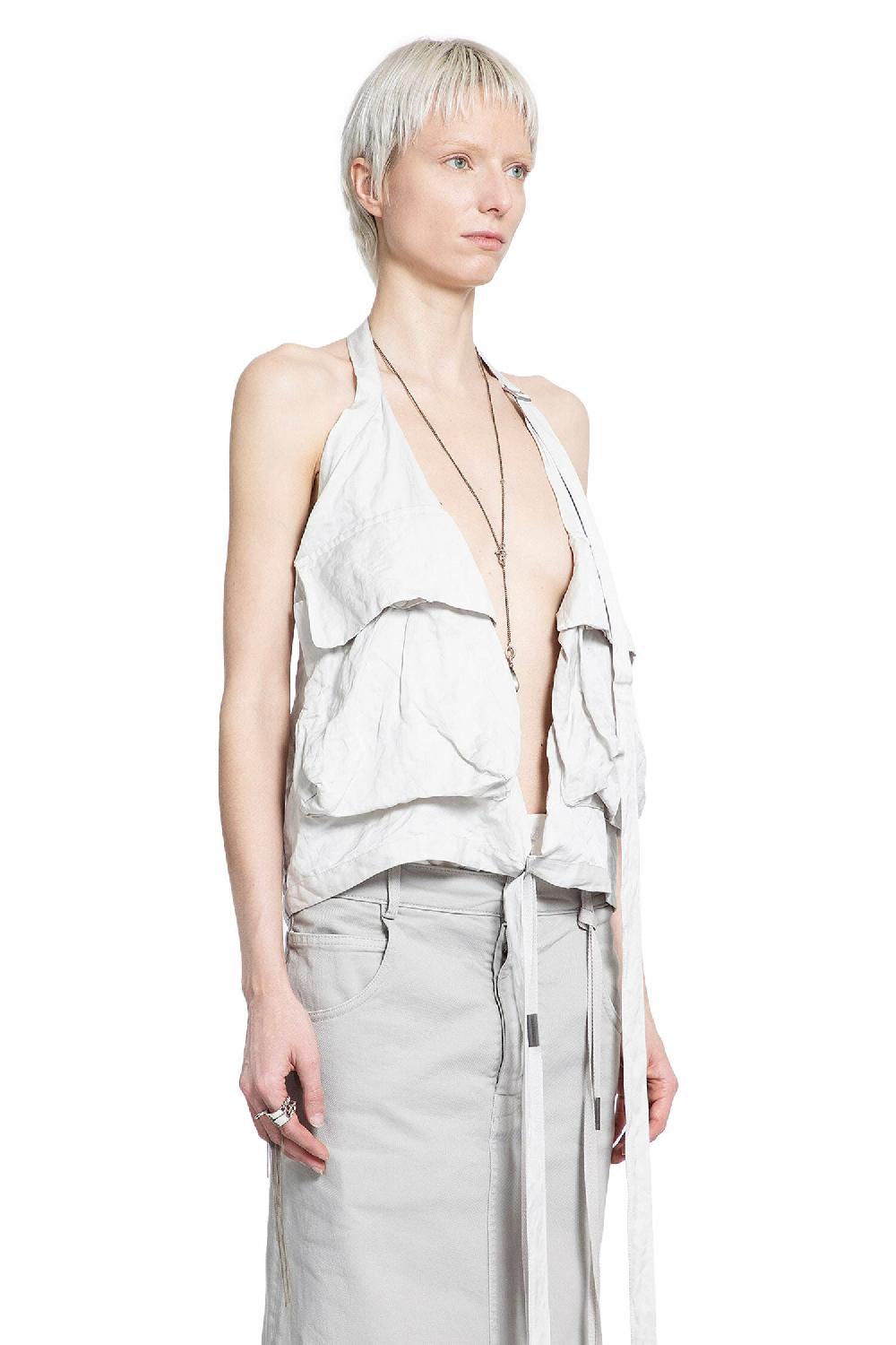 Antonioli ANN DEMEULEMEESTER WOMAN OFF-WHITE VESTS Italia