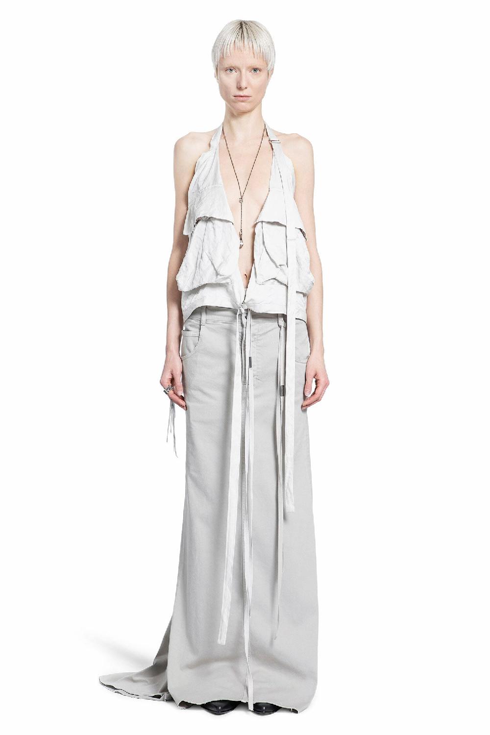 Antonioli ANN DEMEULEMEESTER WOMAN OFF-WHITE VESTS Italia