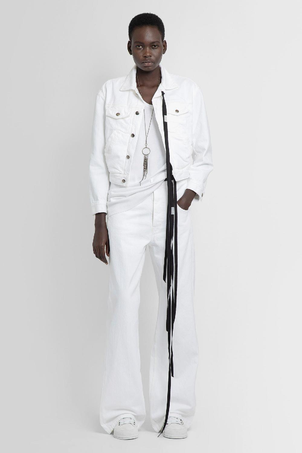 Antonioli ANN DEMEULEMEESTER WOMAN WHITE JEANS Promozione