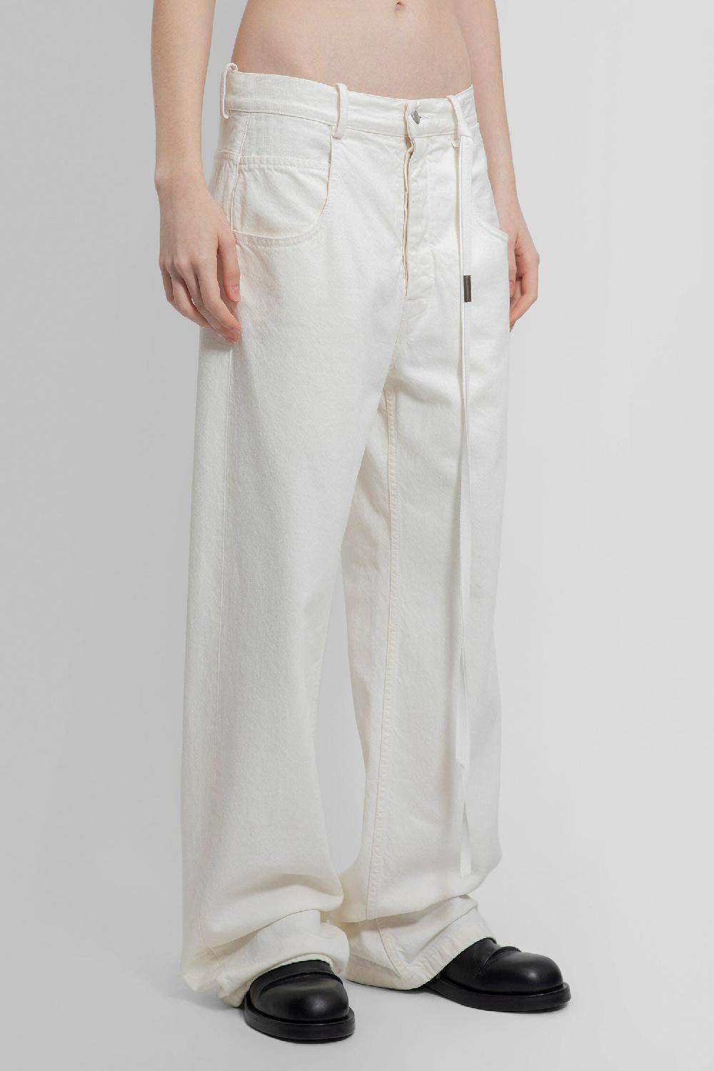 Antonioli ANN DEMEULEMEESTER WOMAN WHITE JEANS Spedizione Gratuita