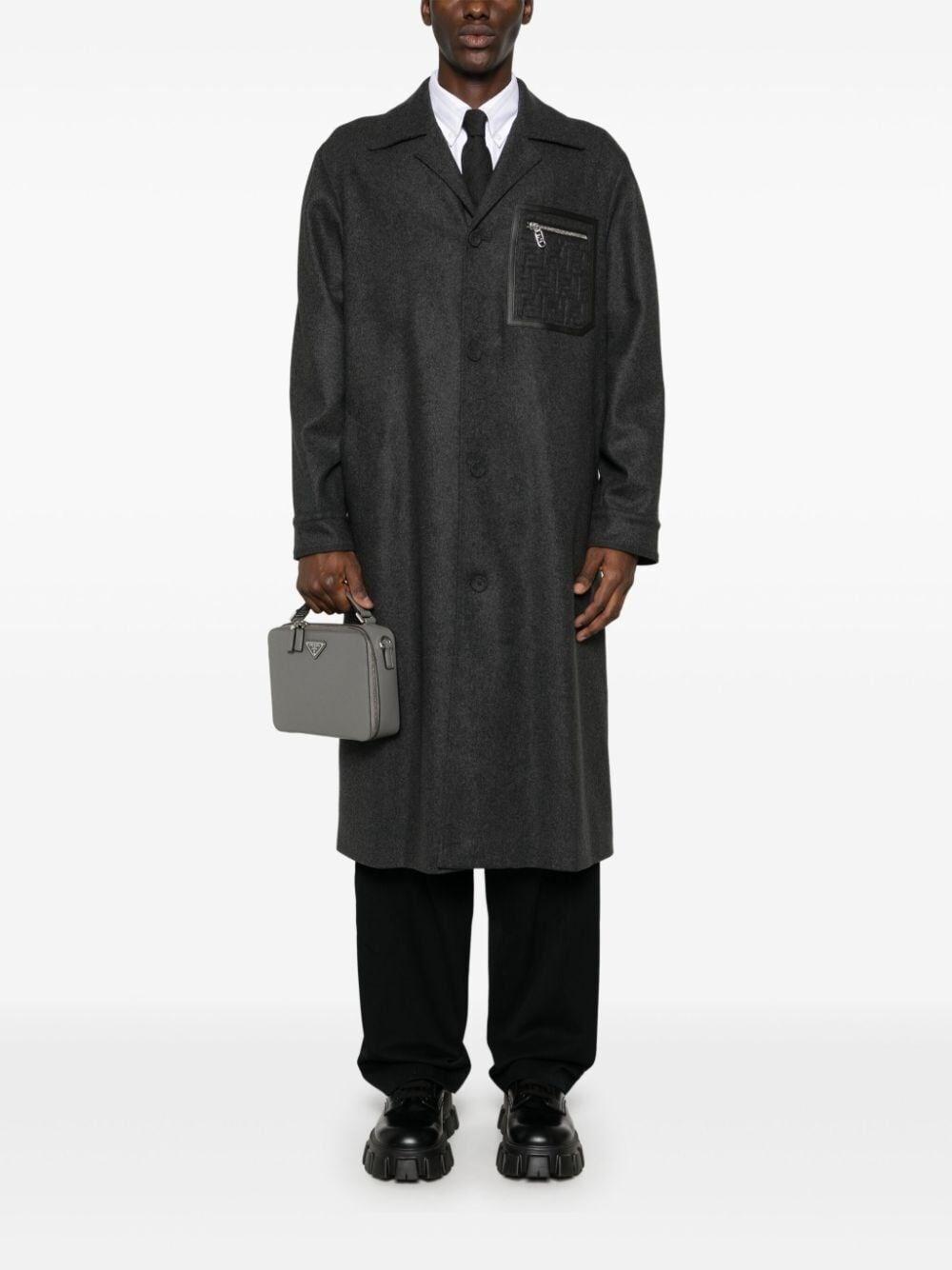 Fendi `FF` Embossed Coat Offerte