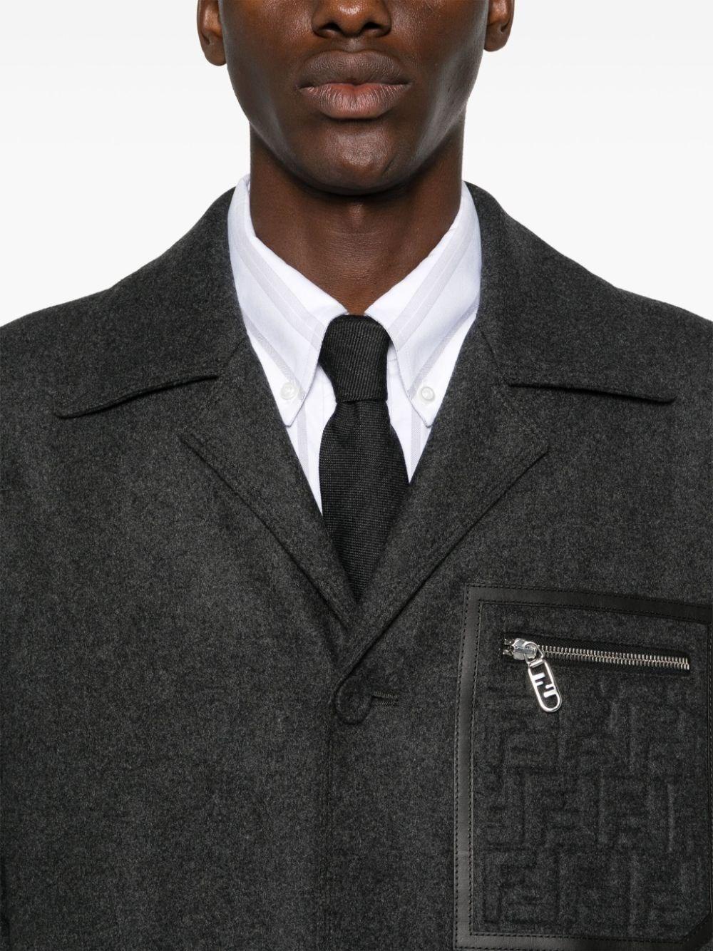 Fendi `FF` Embossed Coat Offerte