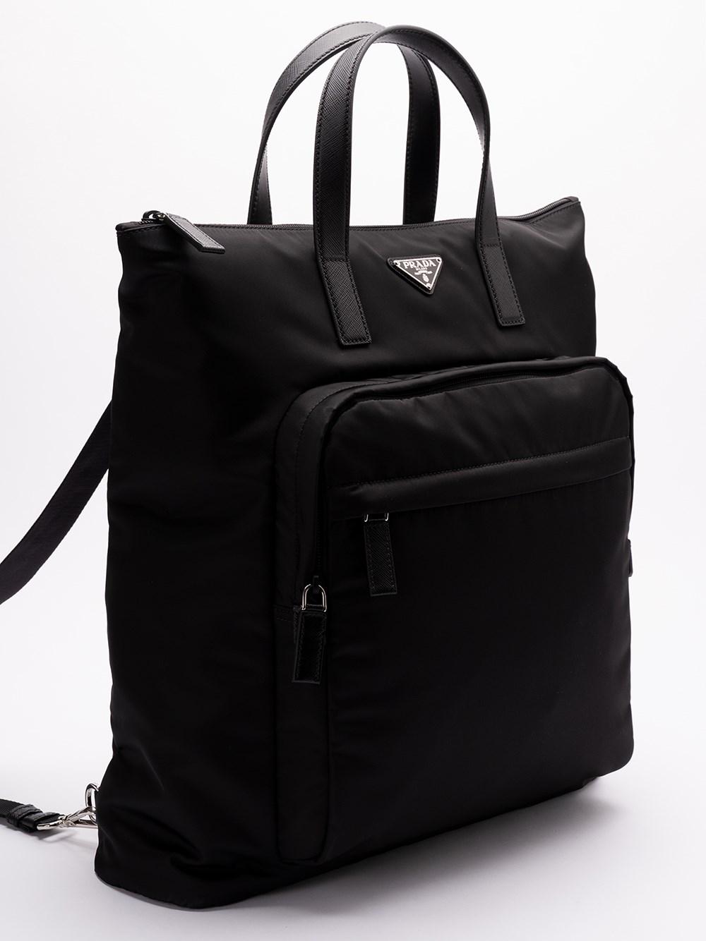 Prada Re-Nylon and Saffiano Leather Tote Bag Saldi Di Fabbrica