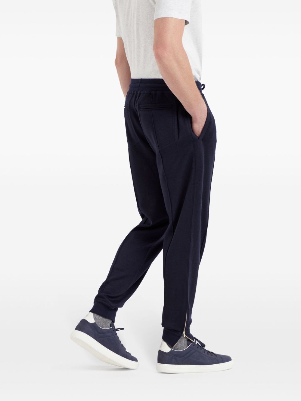 Brunello cucinelli Pants With Crête Detail And Elasticated Zipper Cuffs Outlet