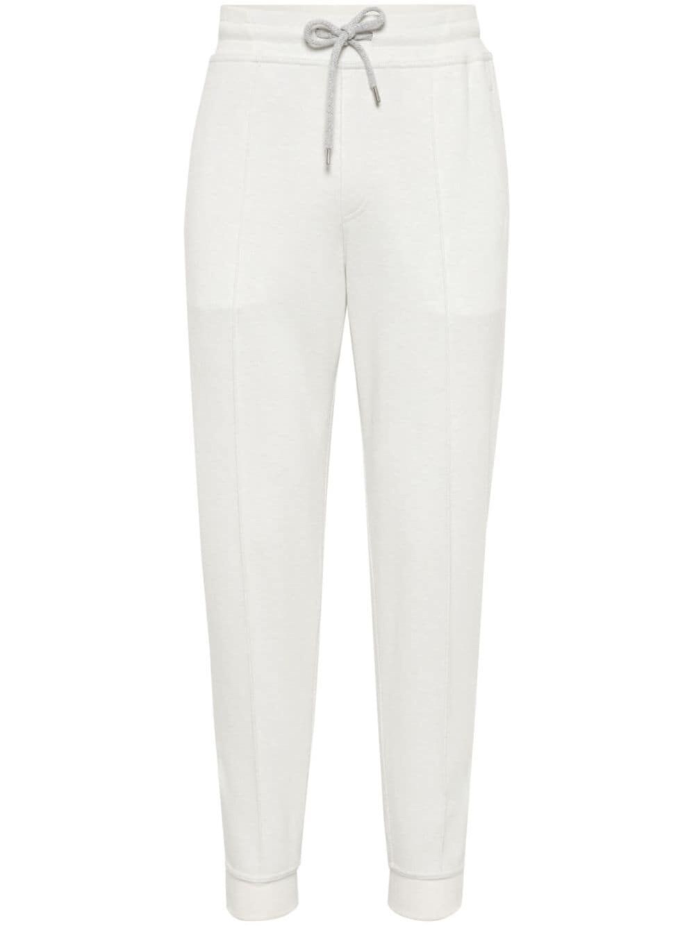Brunello cucinelli Pants With Crête Detail And Elasticated Zipper Cuffs Saldi