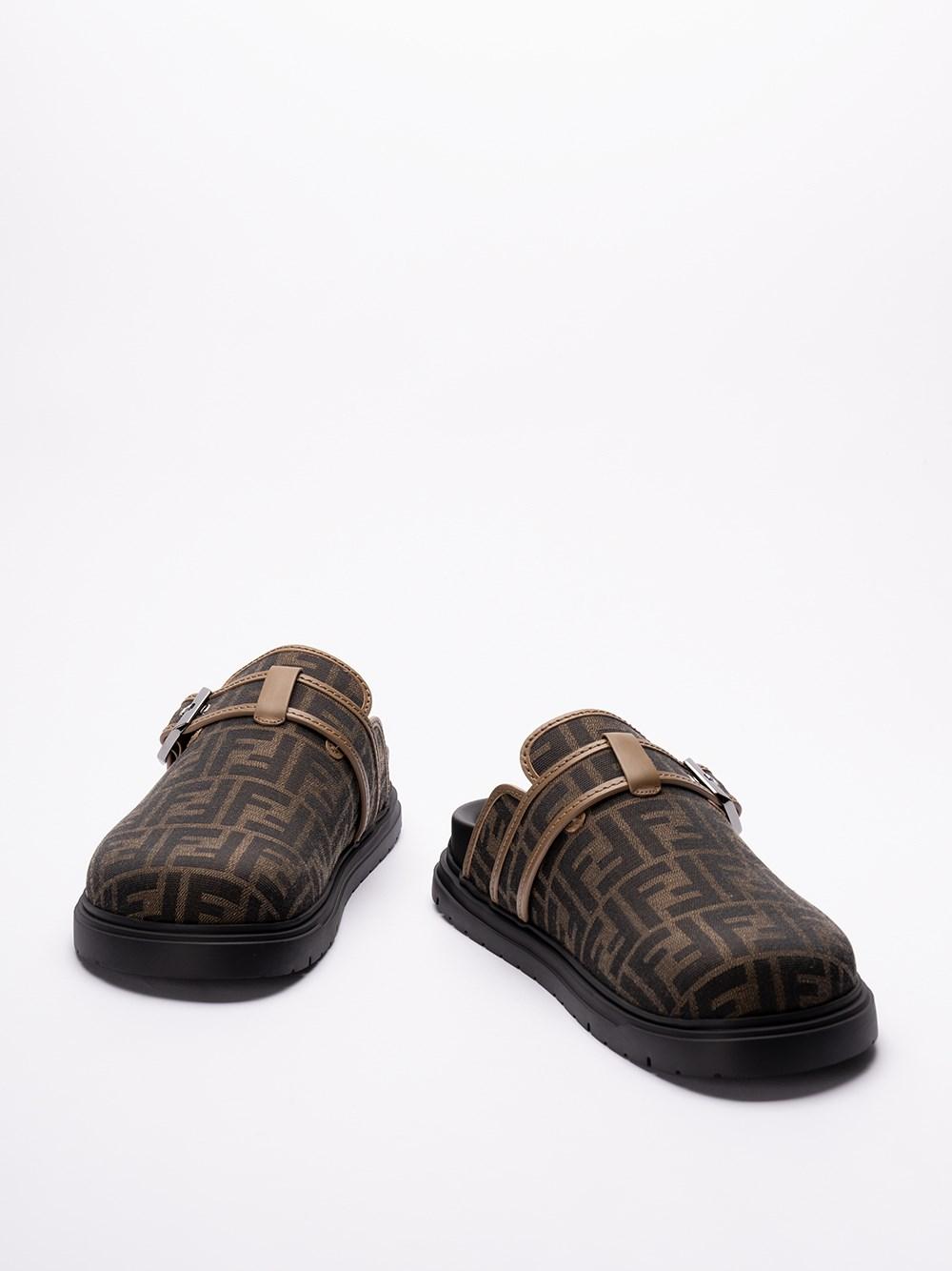 Fendi `Jacquard FF` Sabots In Linea