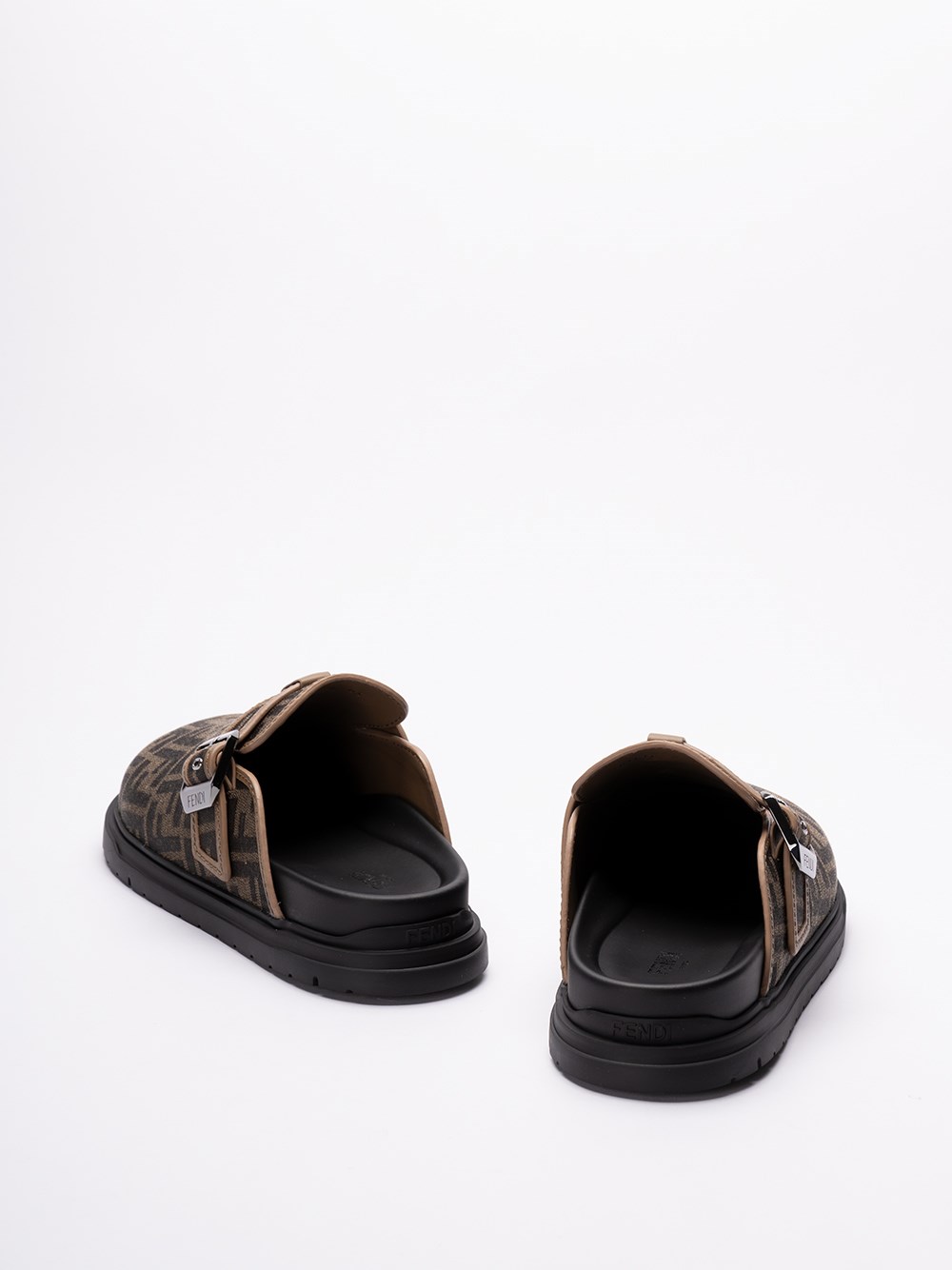 Fendi `Jacquard FF` Sabots In Linea