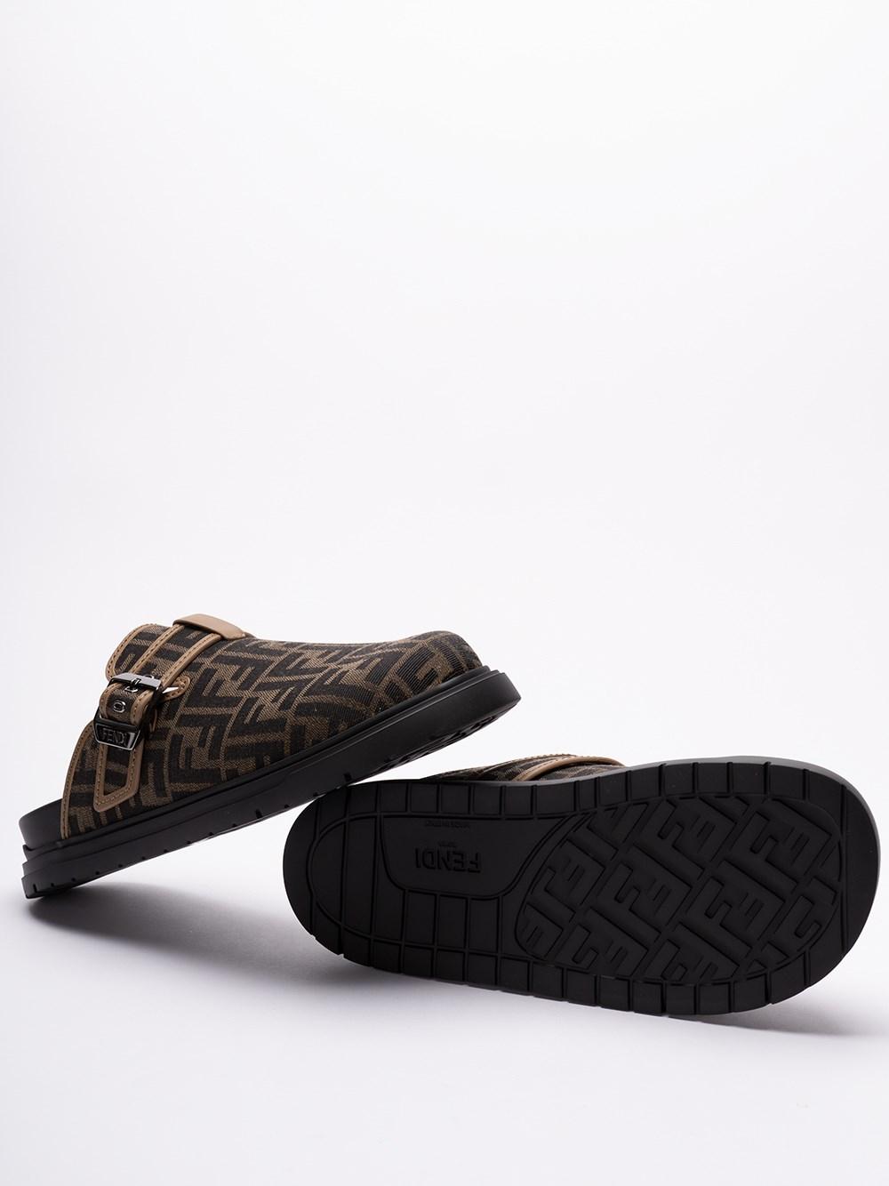 Fendi `Jacquard FF` Sabots In Linea