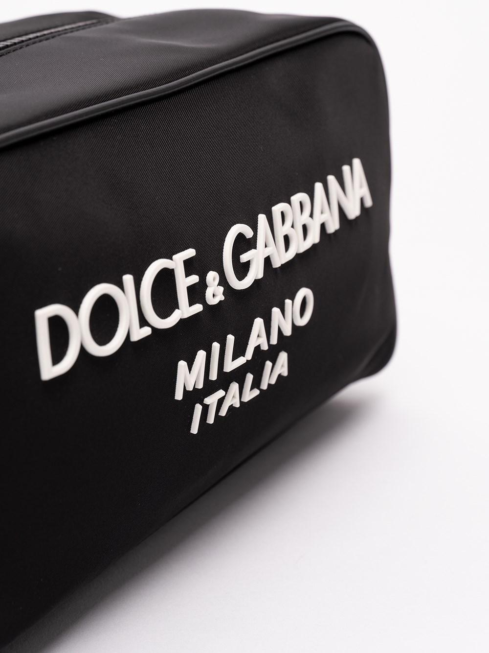 Dolce & gabbana Toiletry Bag With Rubberized Logo Spedizione Gratuita