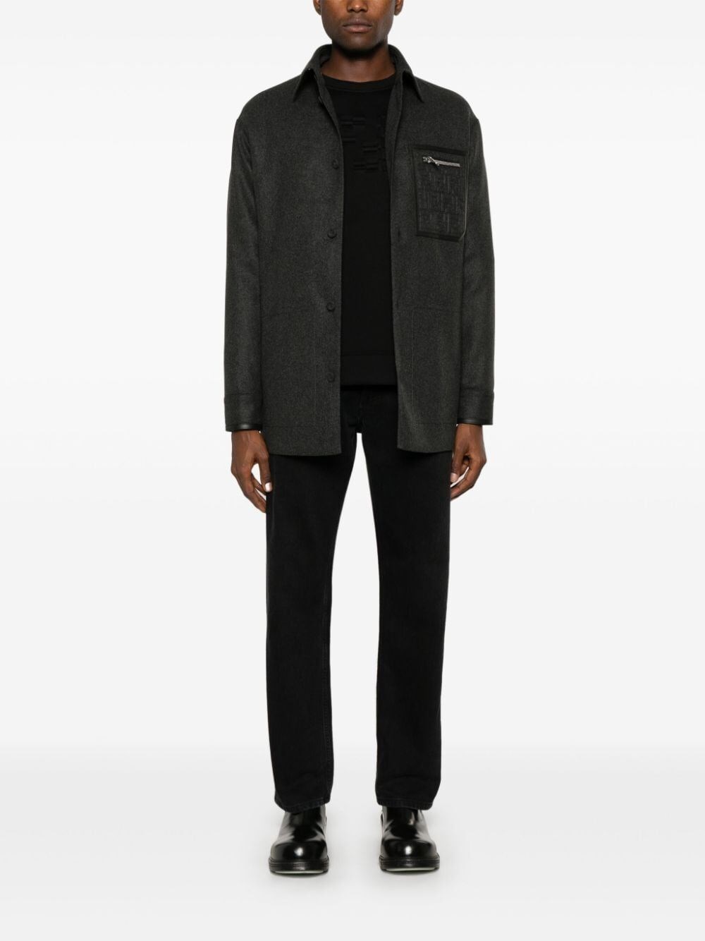 Fendi `FF` Embossed Jacket Offerta