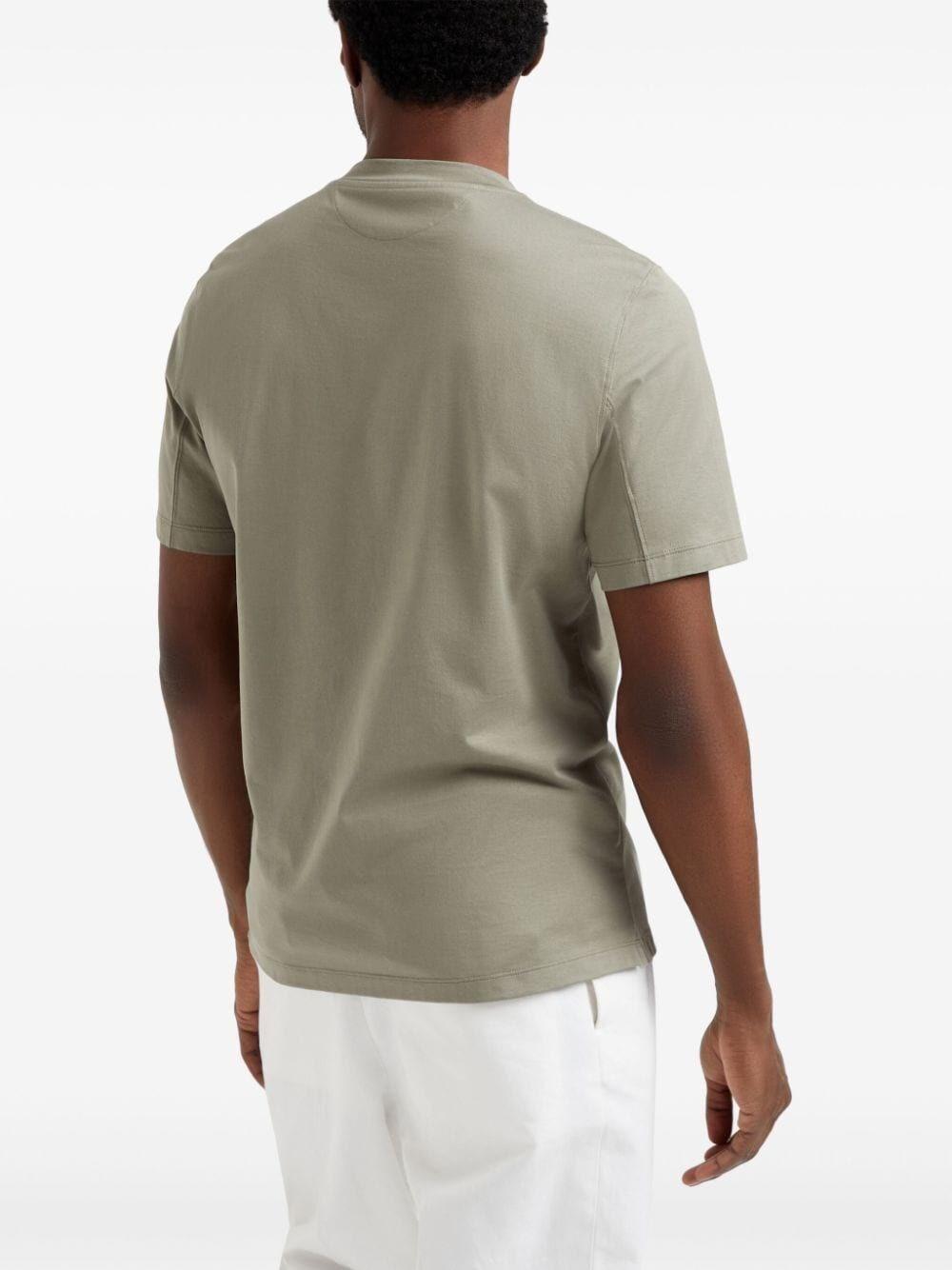 Brunello cucinelli Crew-Neck T-Shirt With Printed Logo Vendita Economica