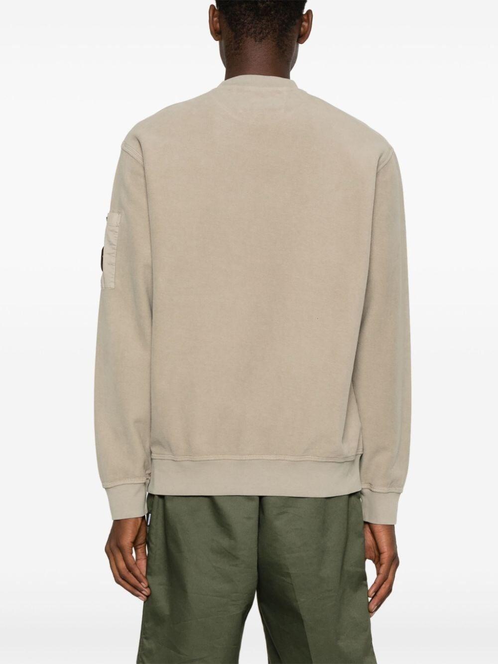 C.p. company `Brushed Emerized Diagonal Fleece` Crew-Neck Sweatshirt Saldi Di Fabbrica