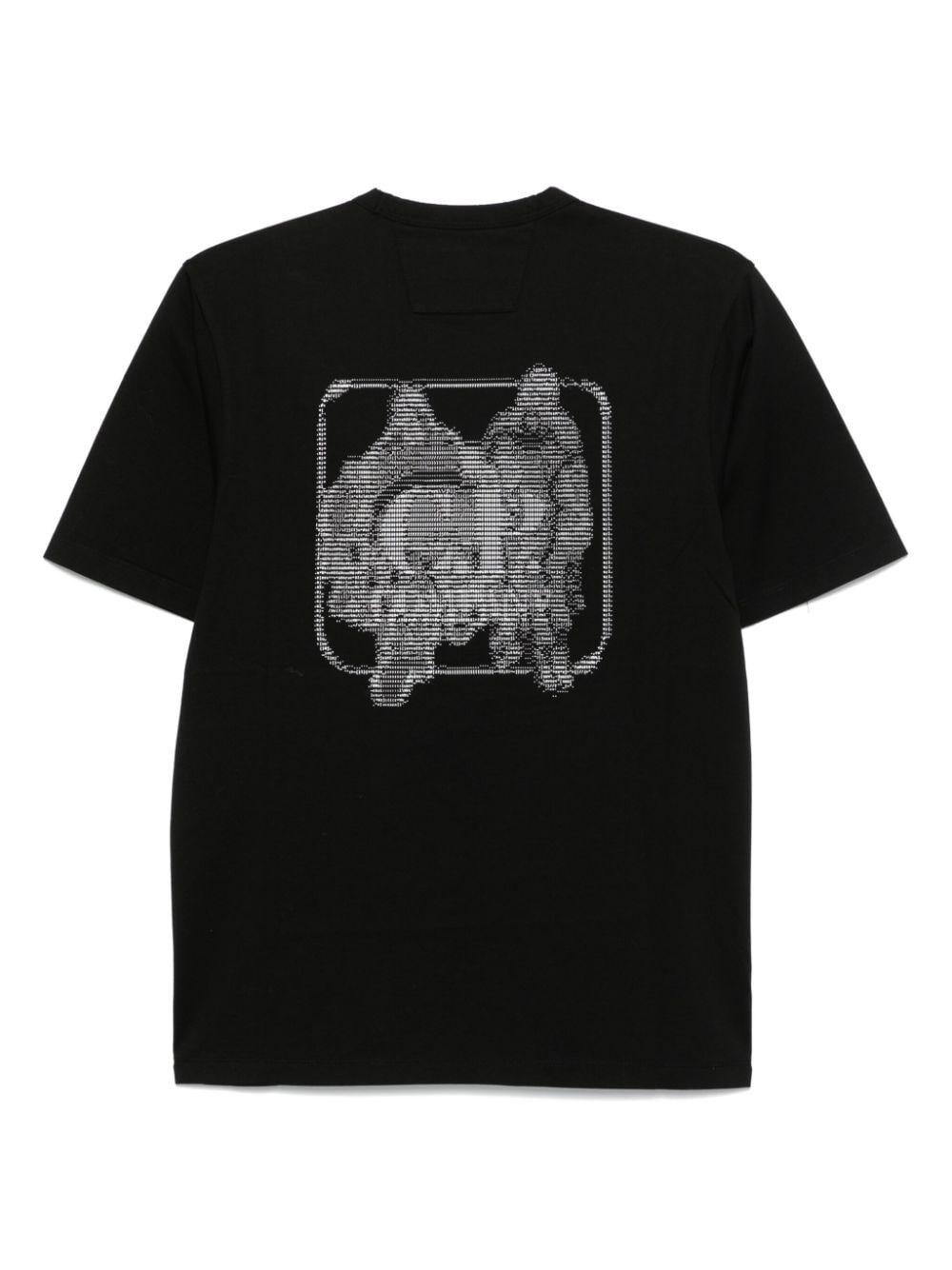 C.p. company `Metropolis Series` Blurred Logo Graphic T-Shirt Italia