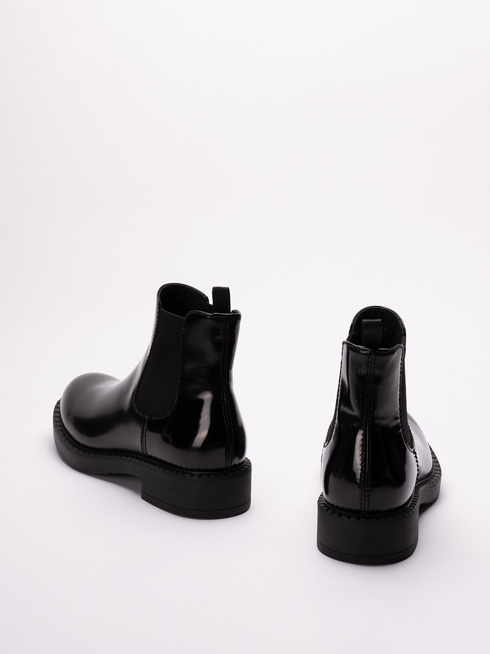 Prada Brushed Leather Chelsea Boots Vendita