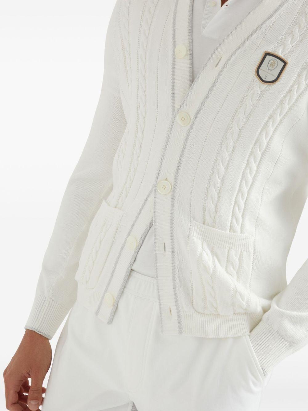 Brunello cucinelli Knit Cardigan With Tennis Badge Negozi Online