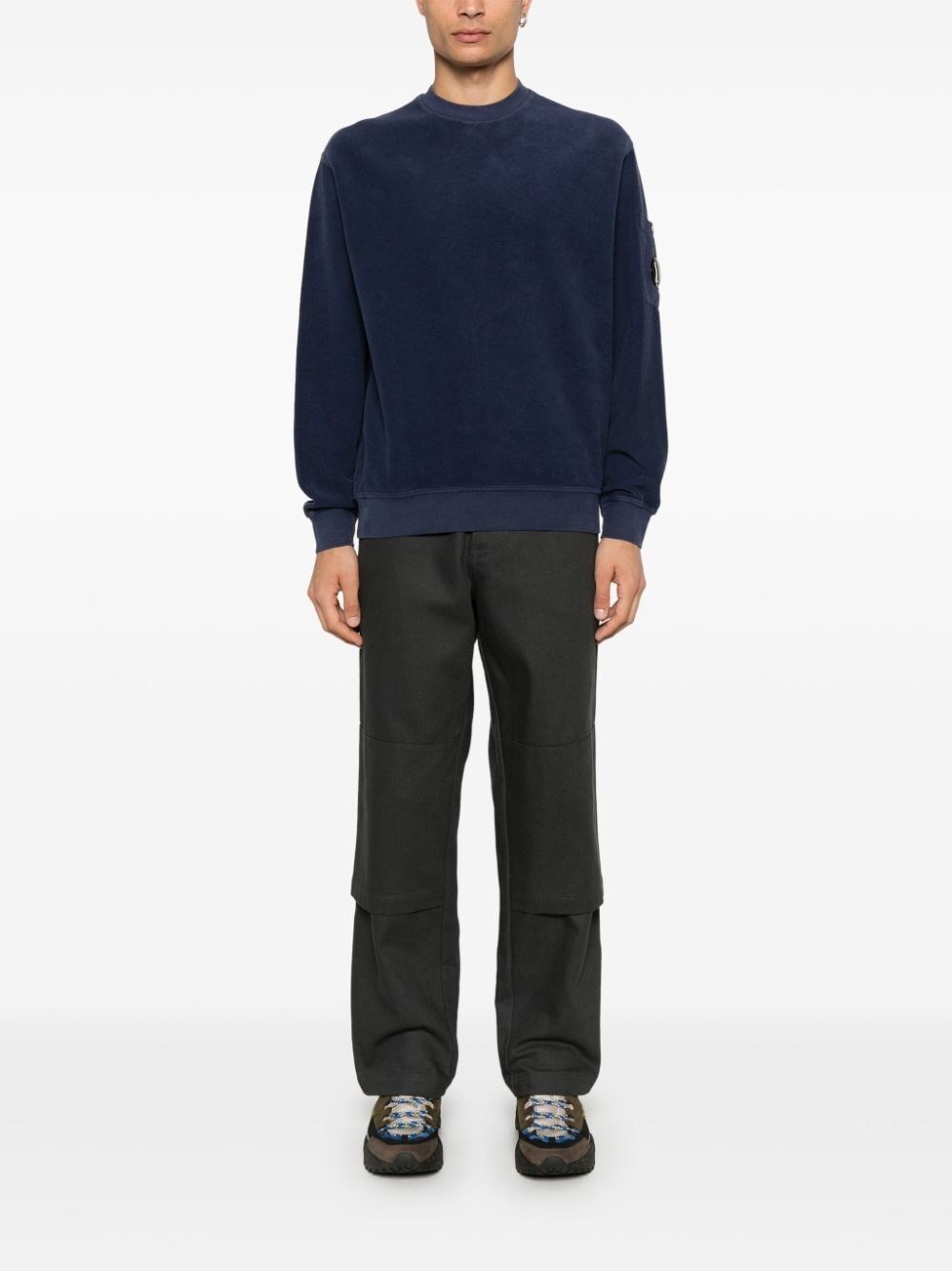 C.p. company `Brushed Emerized Diagonal Fleece` Crew-Neck Sweatshirt Affare Del Giorno