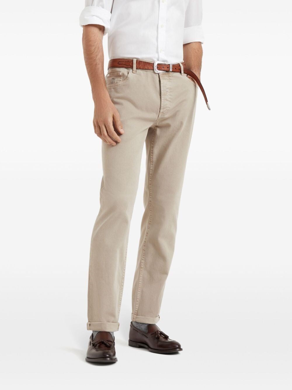 Brunello cucinelli Denim Traditional Fit Five-Pocket Pants Sottocosto