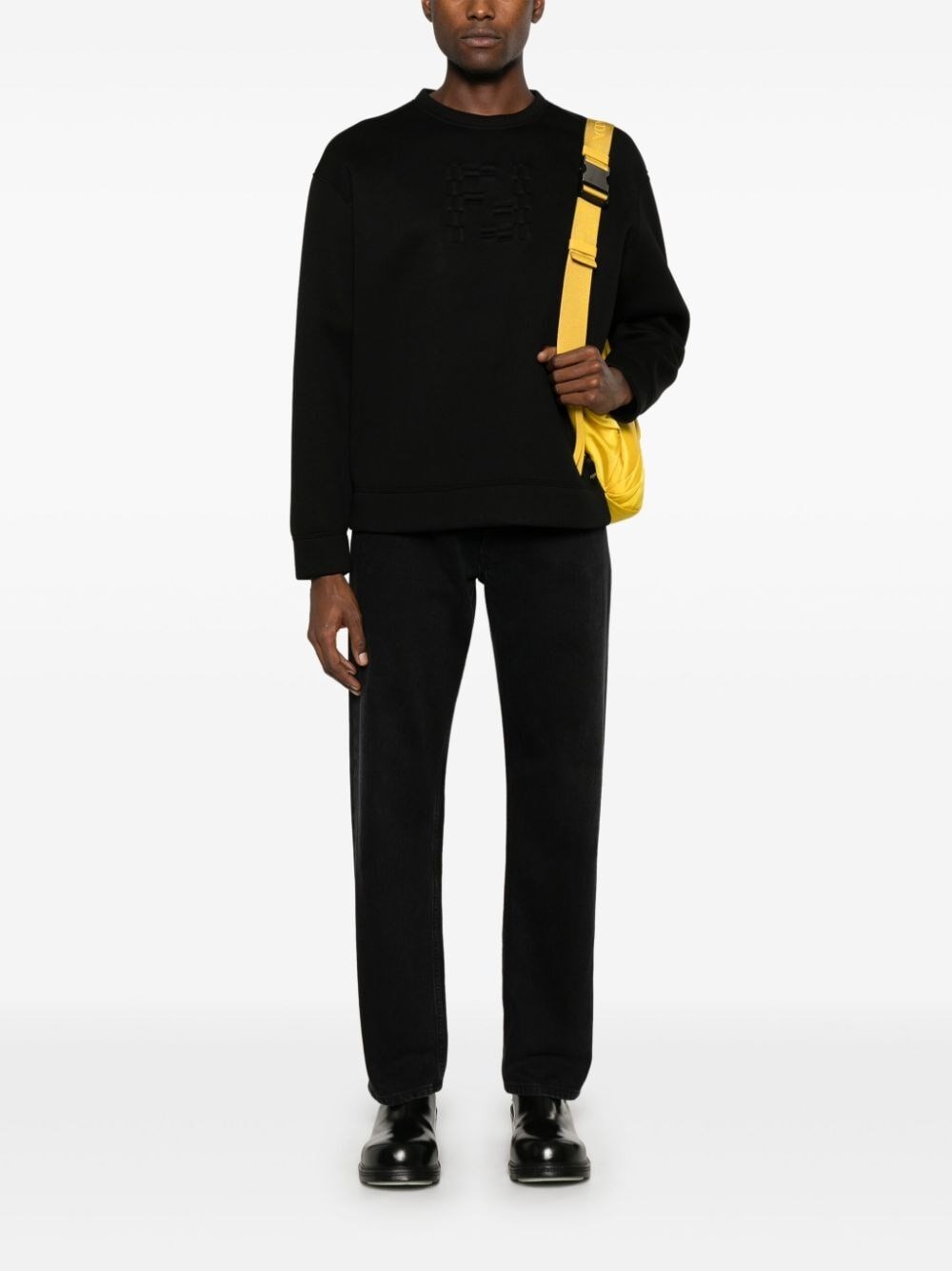 Fendi `FF Labyrinth` Embossed Sweater Economico